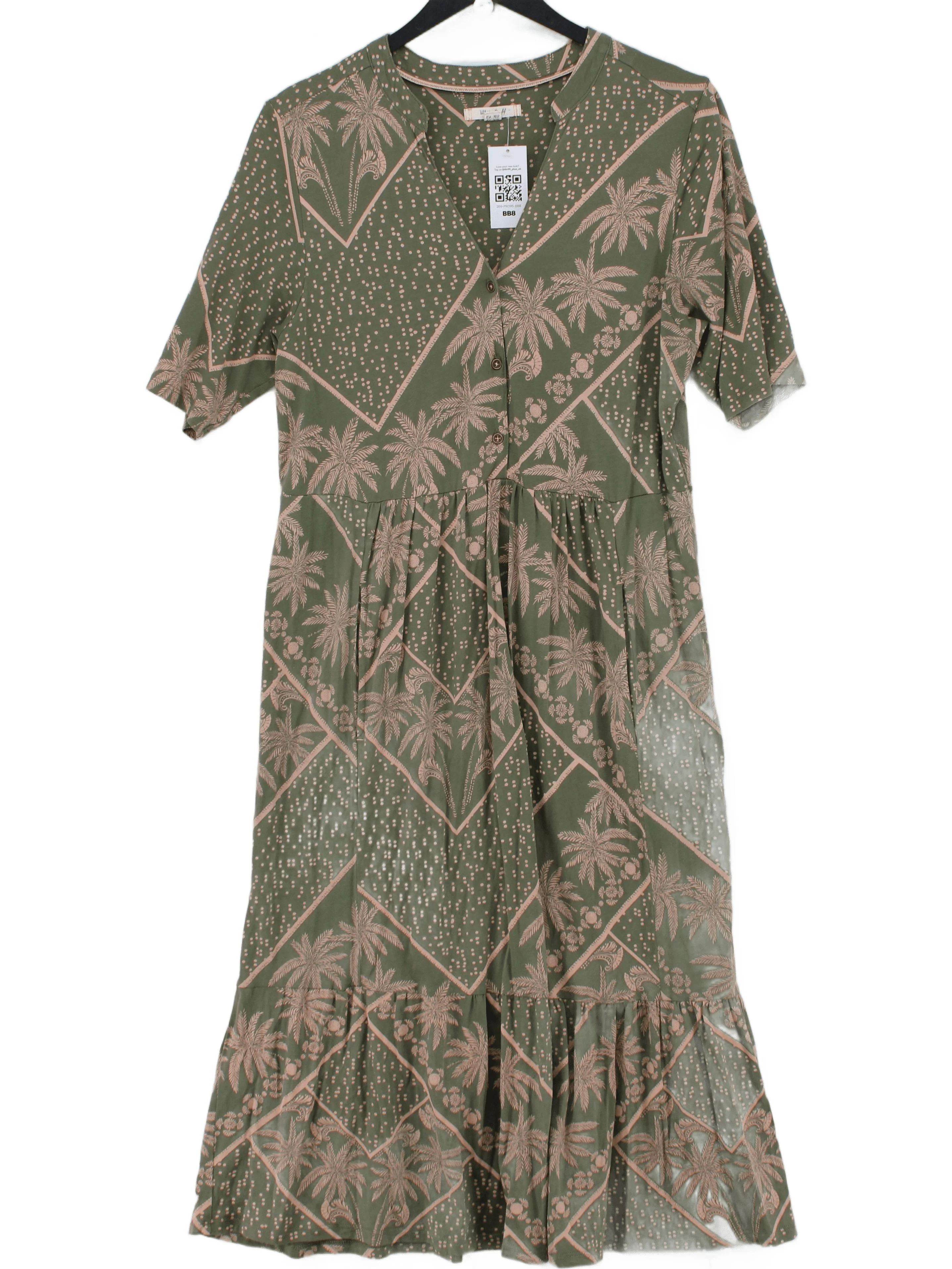 White Stuff Shirt Midi Dress UK14 in Green