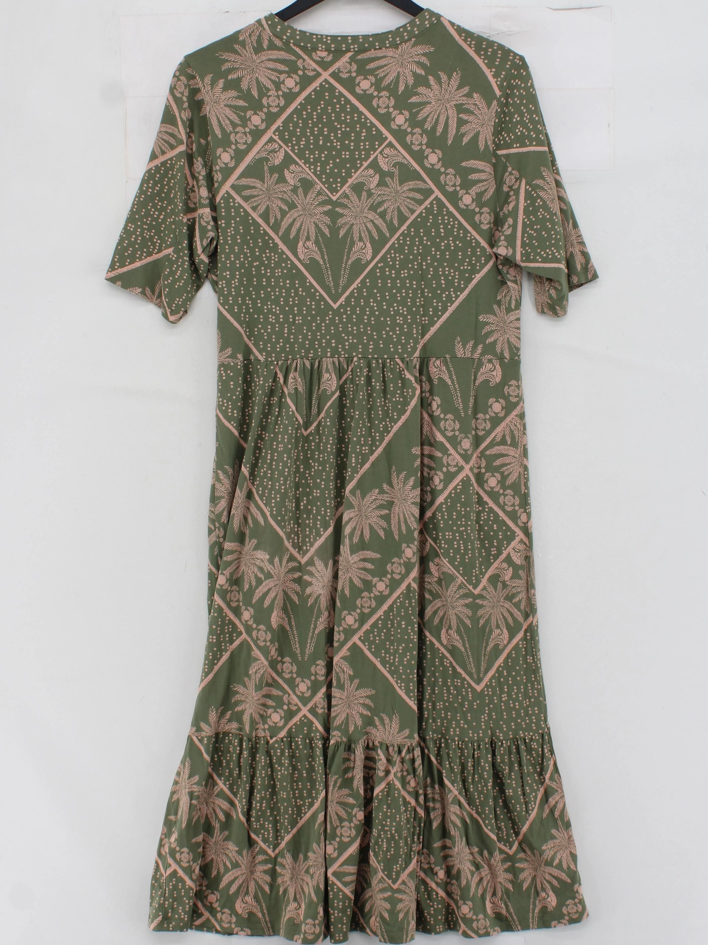 White Stuff Shirt Midi Dress UK14 in Green - Image 2
