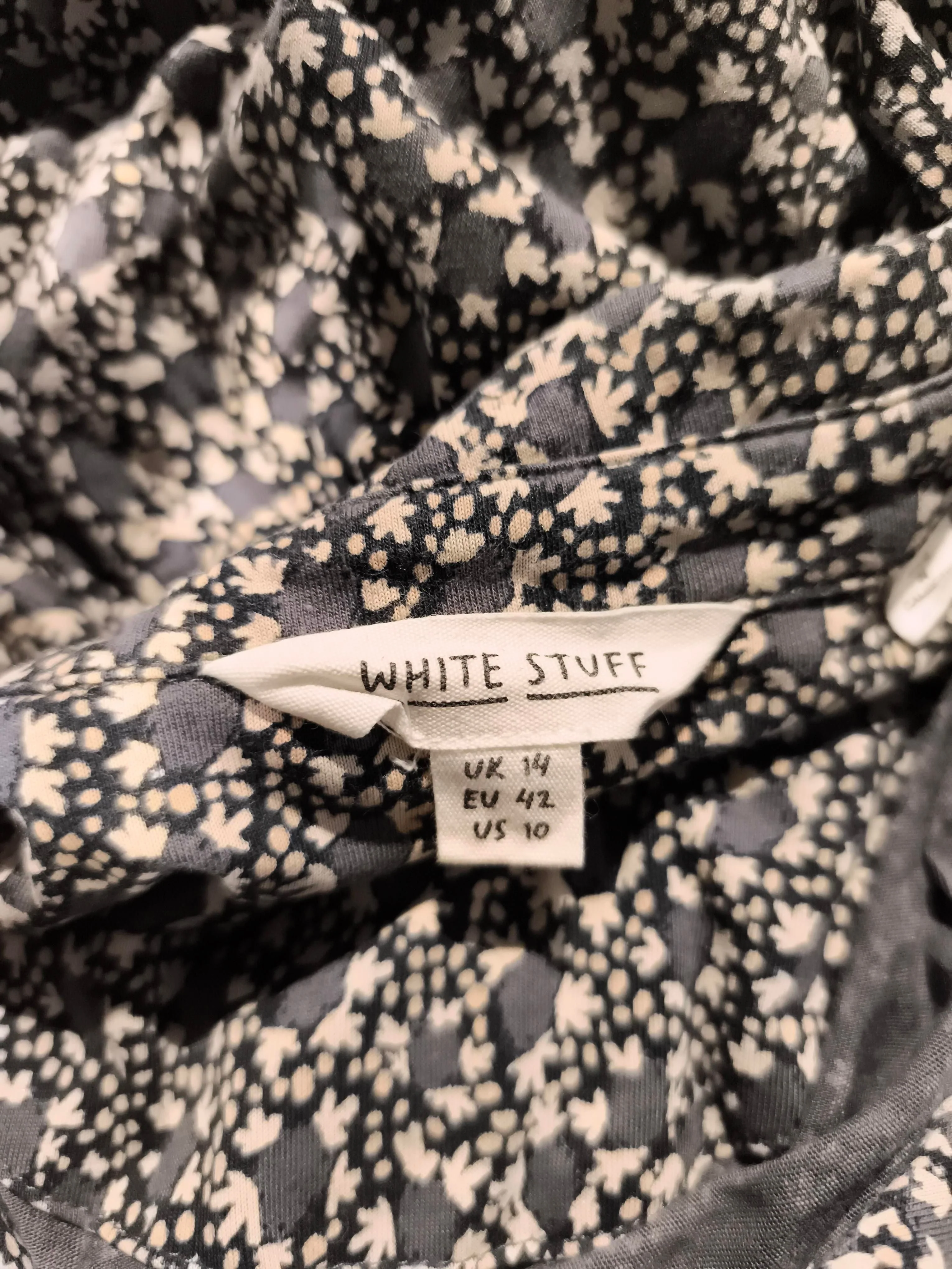 White Stuff Shirt Midi Dress UK14 in Grey - Image 5