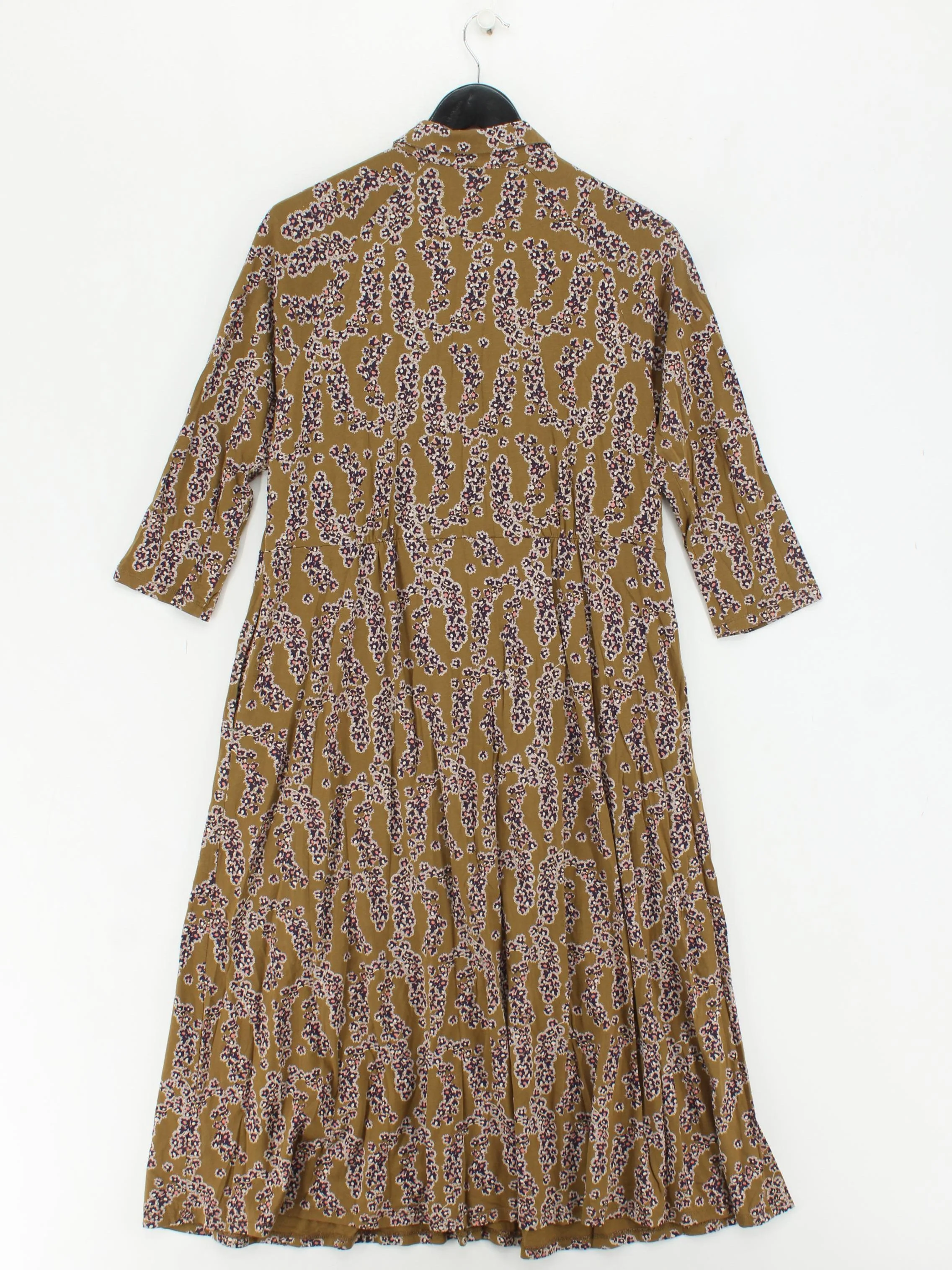 White Stuff Shirt Midi Dress UK16 in Brown - Image 2