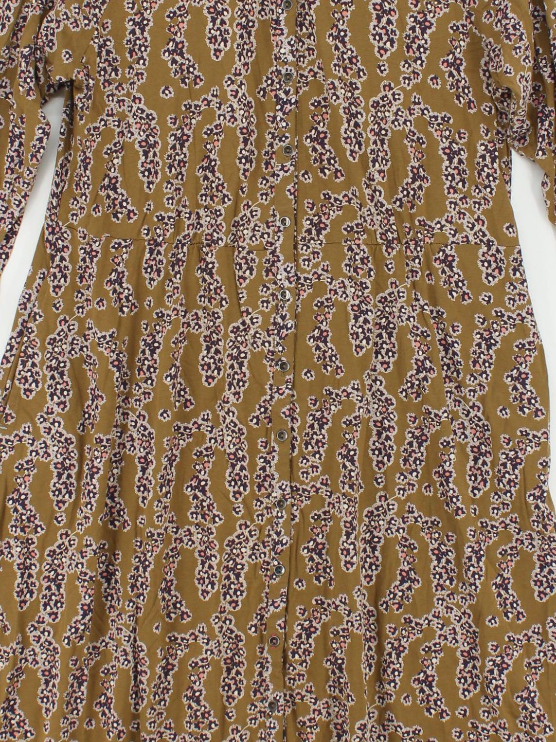 White Stuff Shirt Midi Dress UK16 in Brown - Image 3