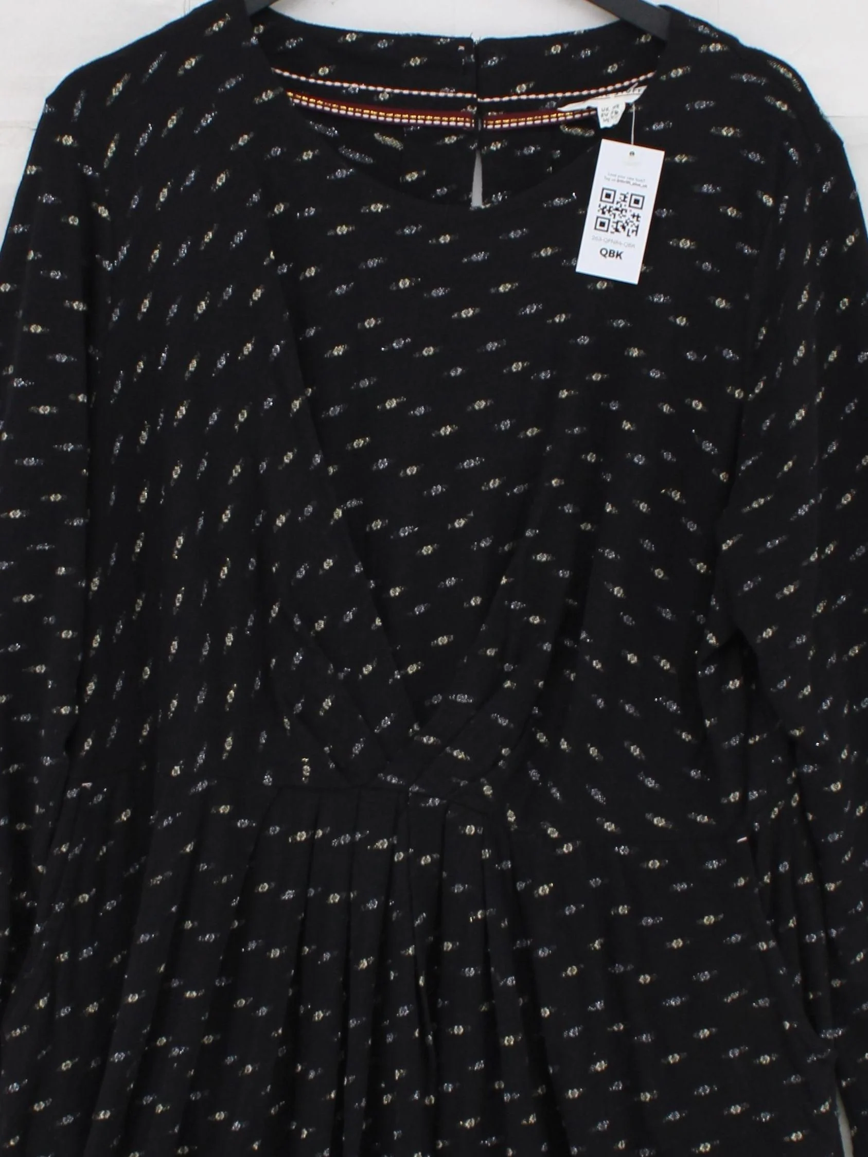 White Stuff Shirt Midi Dress UK18 in Black - Image 3