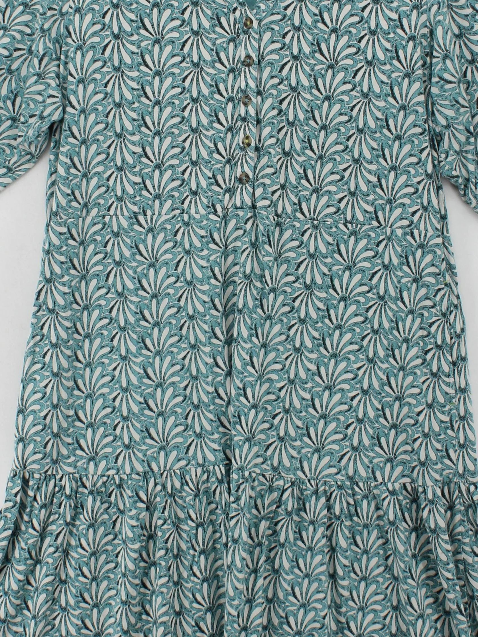 White Stuff Shirt Midi Dress UK18 in Blue - Image 3