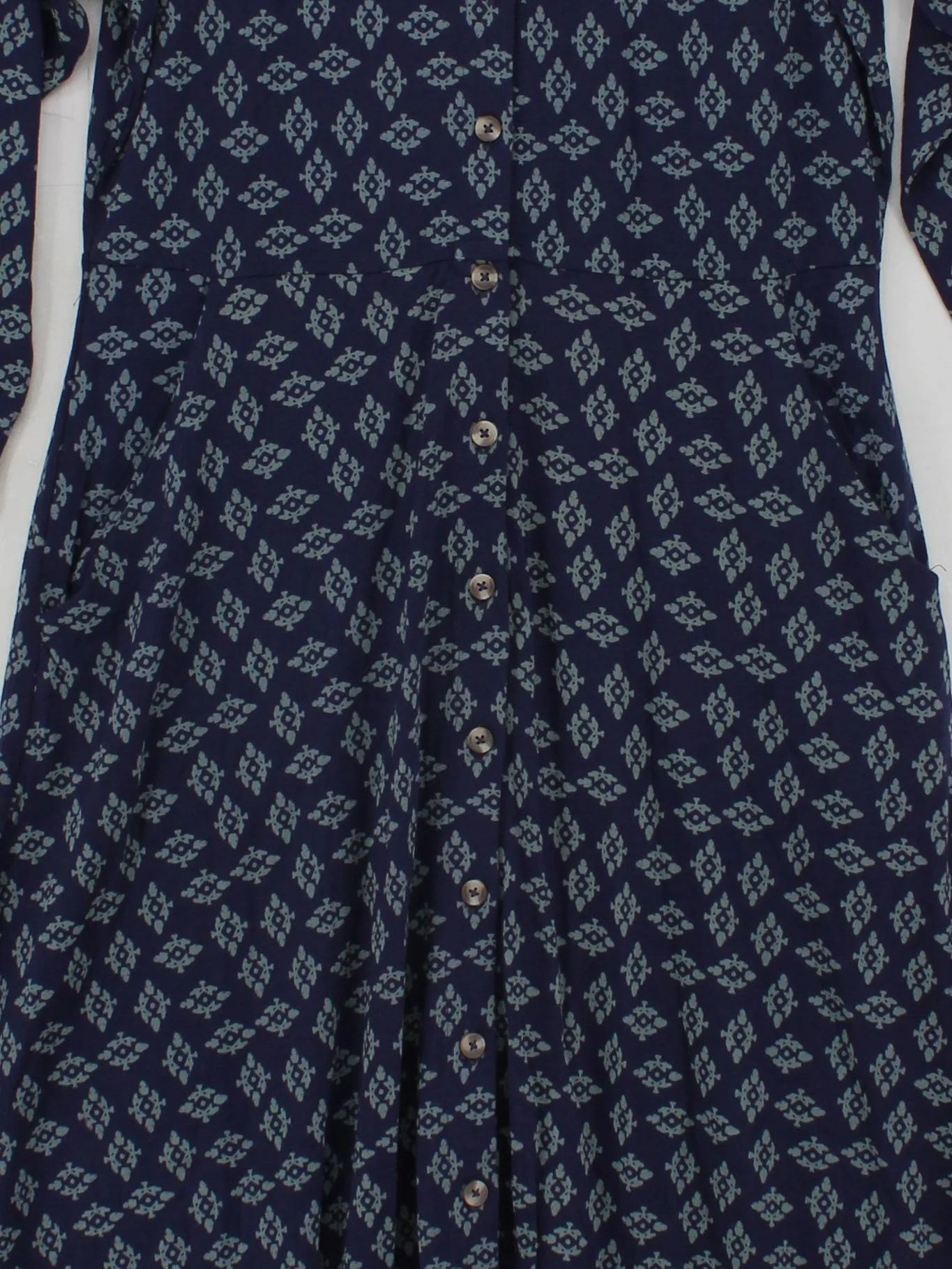 White Stuff Shirt Midi Dress UK8 in Blue - Image 3