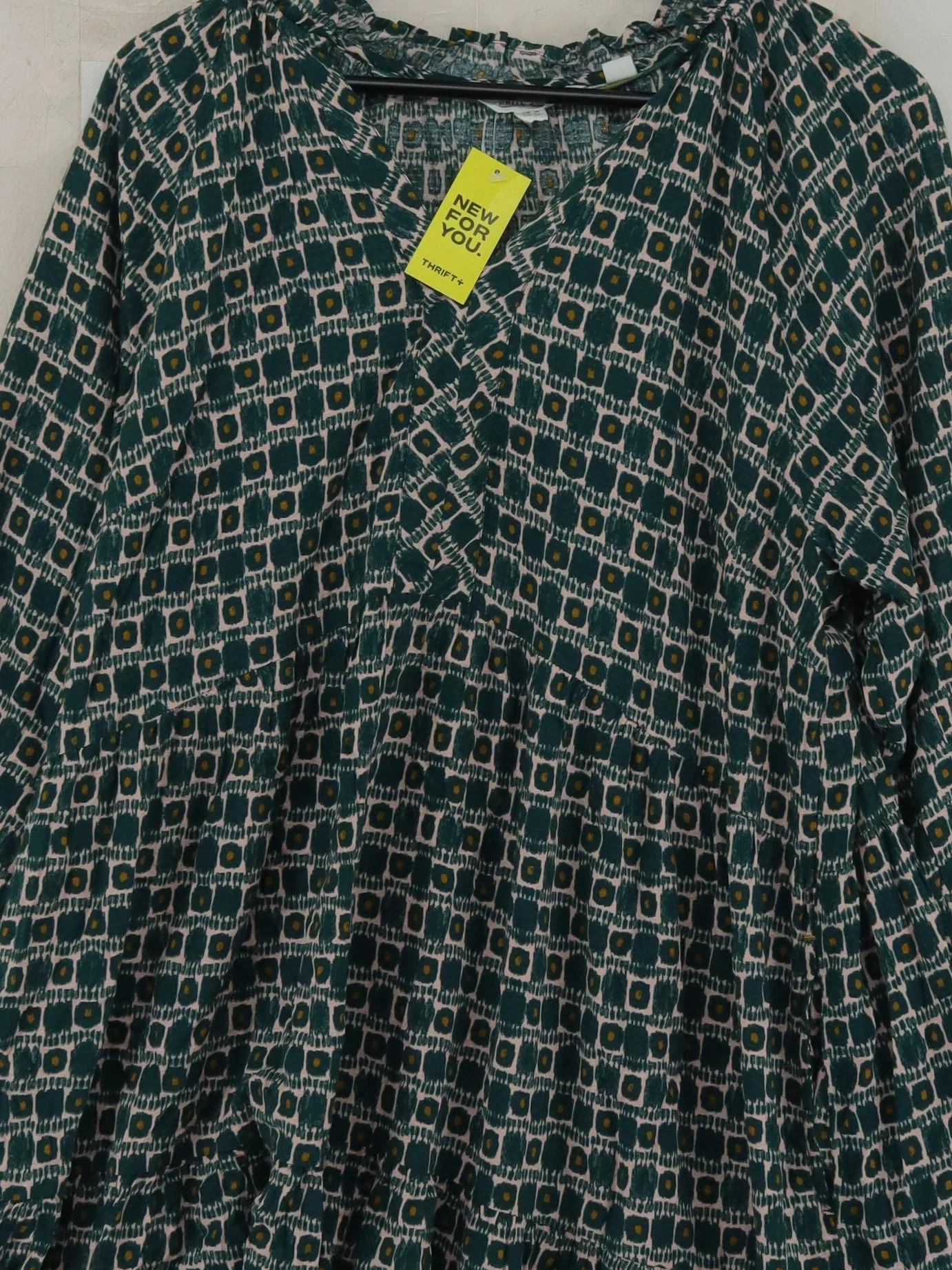 White Stuff Shirt Mini Dress UK18 in Green - Image 3