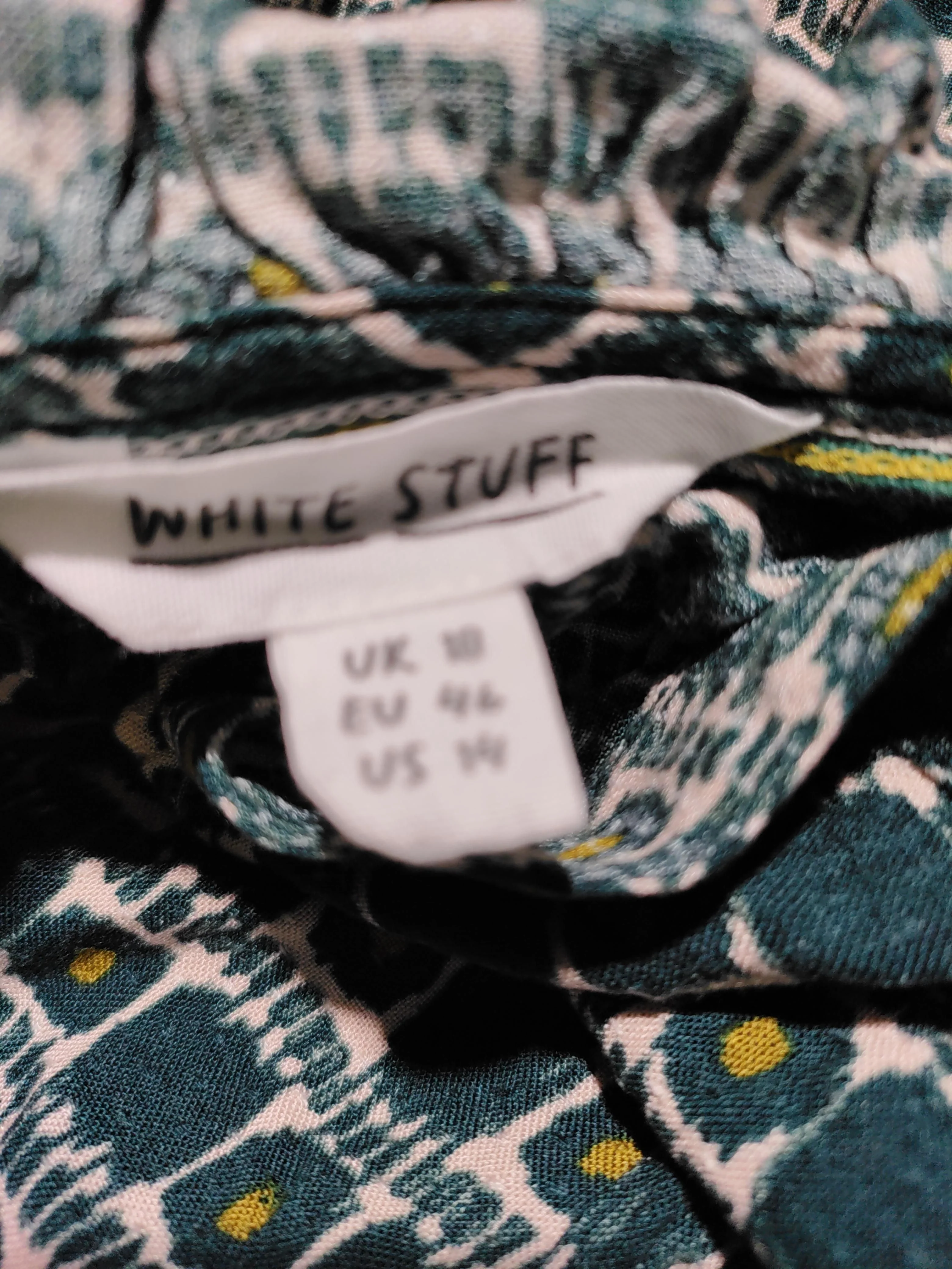 White Stuff Shirt Mini Dress UK18 in Green - Image 5