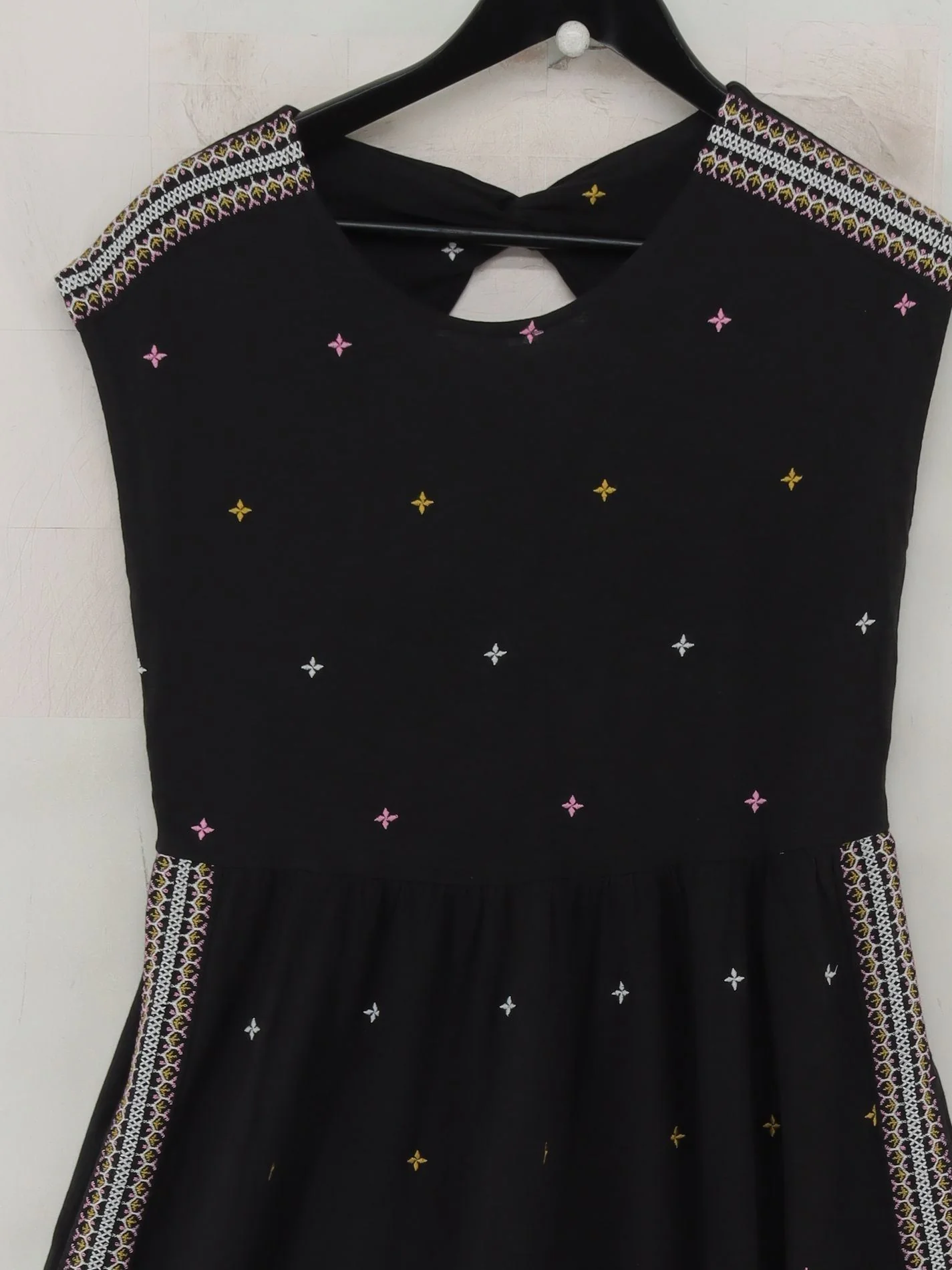 White Stuff Skater Midi Dress UK10 in Black - Image 3