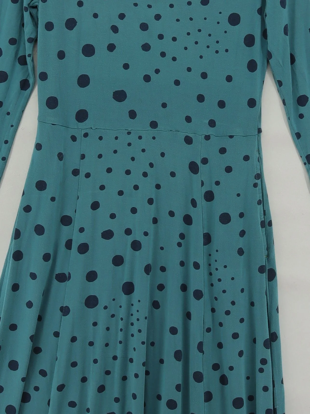 White Stuff Skater Midi Dress UK10 in Blue - Image 3