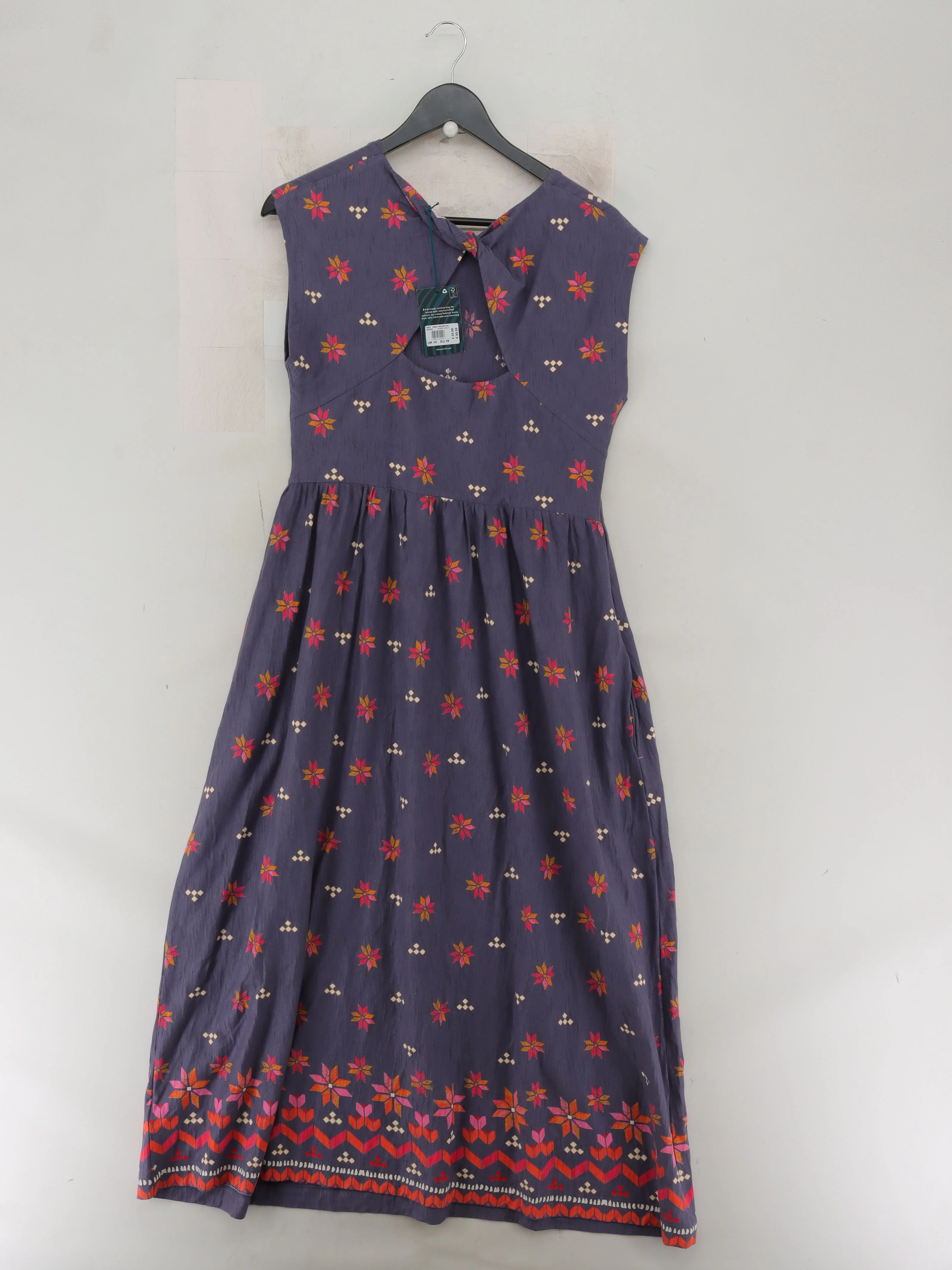 White Stuff Skater Midi Dress UK10 in Grey - Image 2