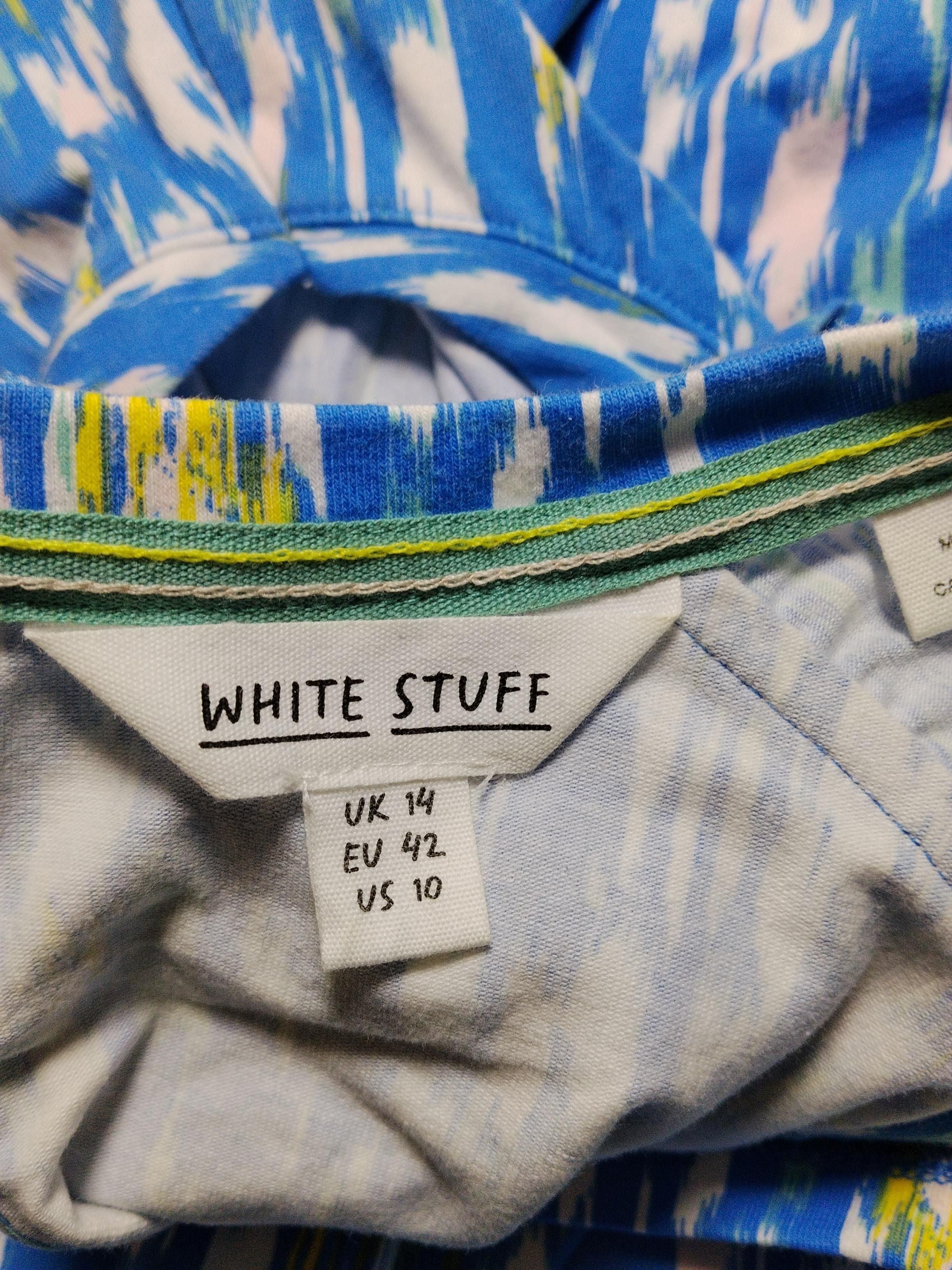 White Stuff Skater Midi Dress UK14 in Blue - Image 5