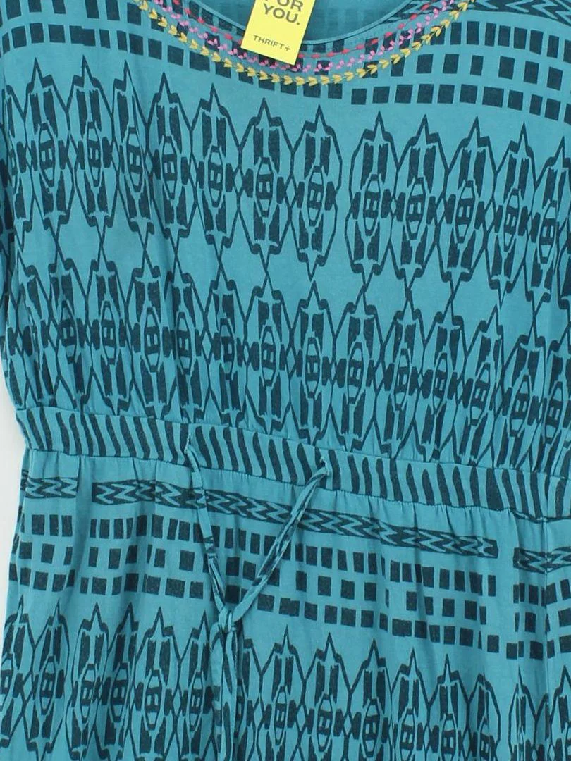 White Stuff T-Shirt Midi Dress M in Blue - Image 3