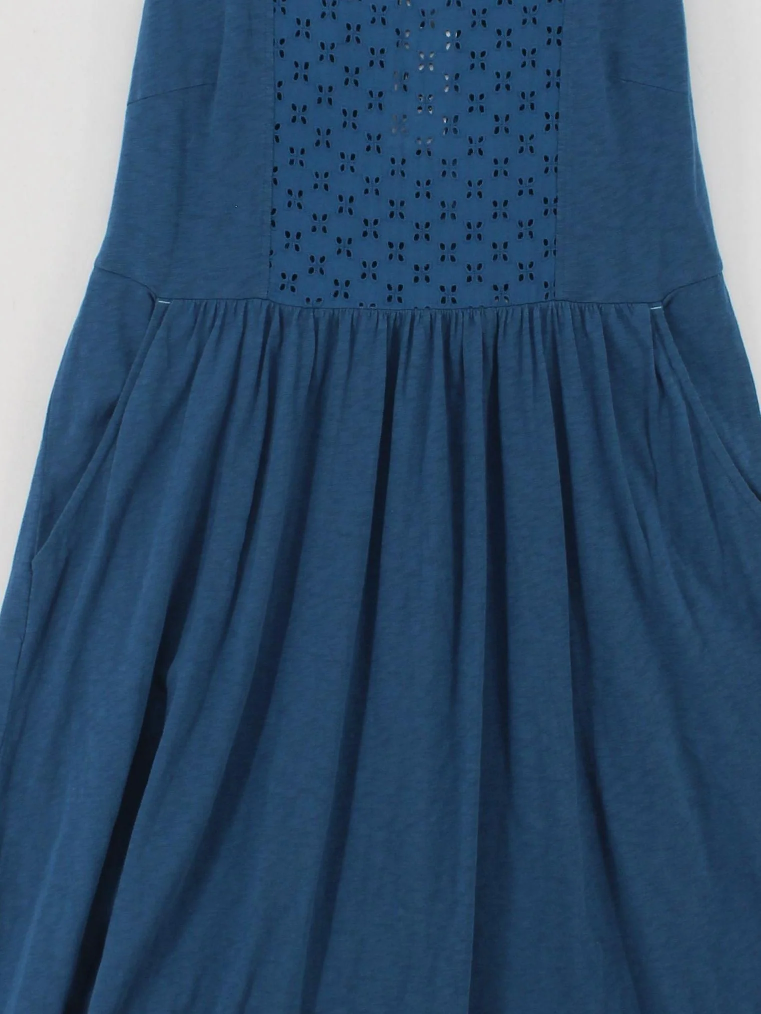 White Stuff T-Shirt Midi Dress UK10 in Blue - Image 3