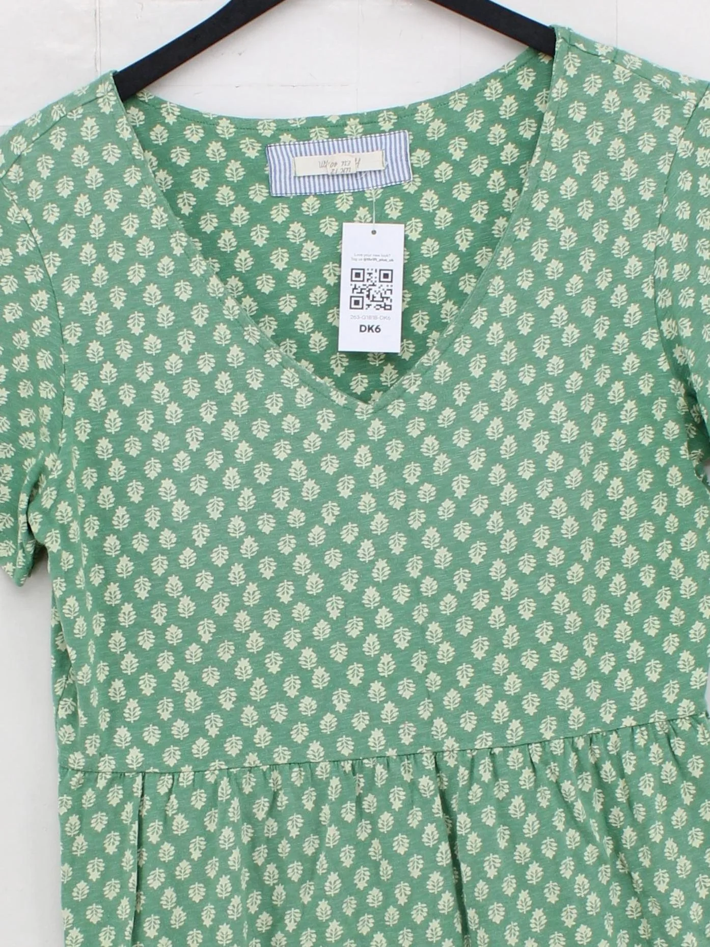 White Stuff T-Shirt Midi Dress UK10 in Green - Image 3