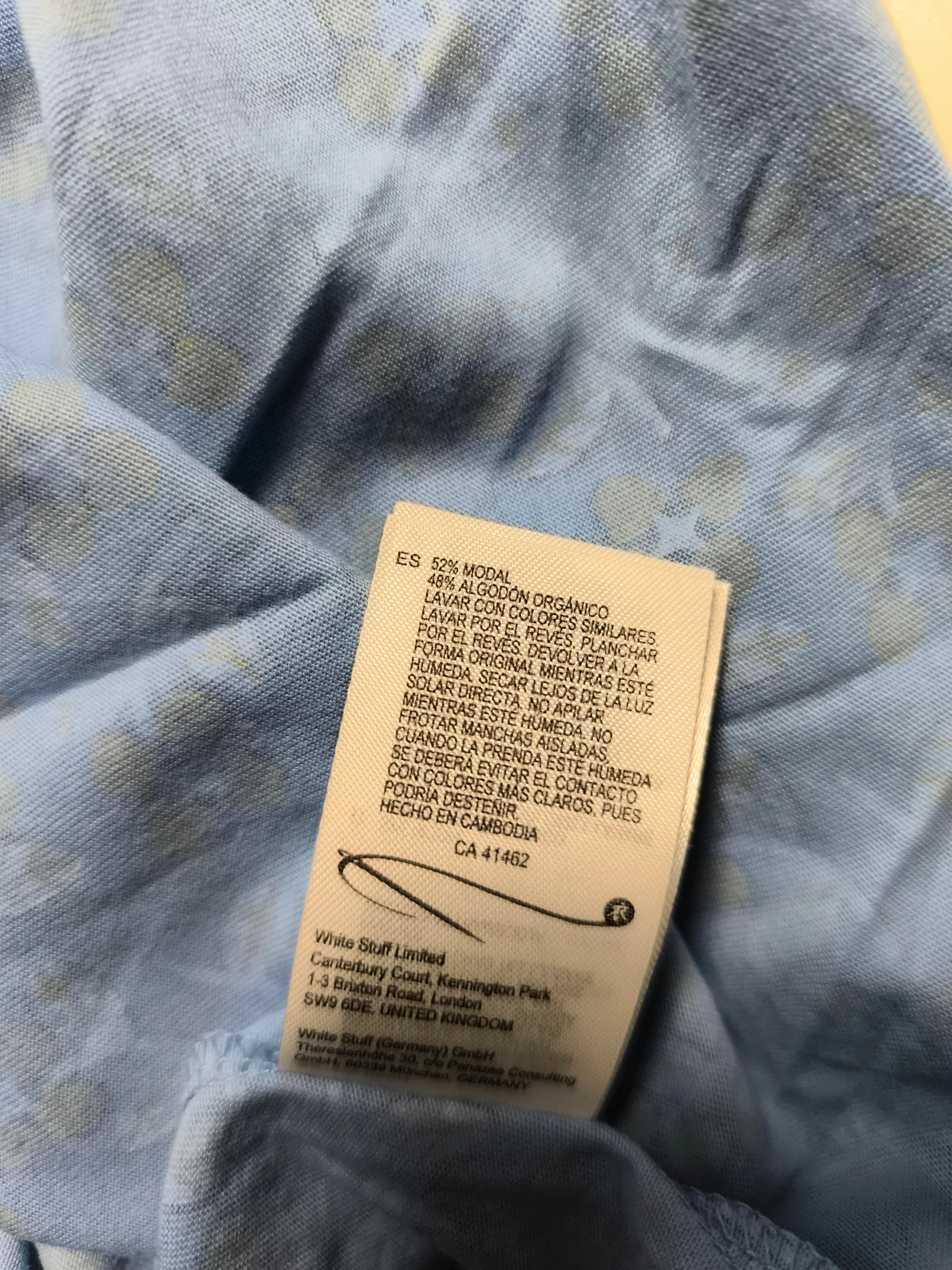 White Stuff T-Shirt Midi Dress UK12 in Blue - Image 6