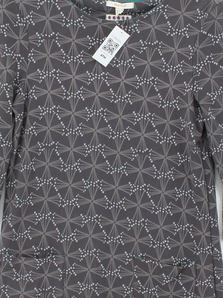 White Stuff T-Shirt Midi Dress UK12 in Grey - Image 3