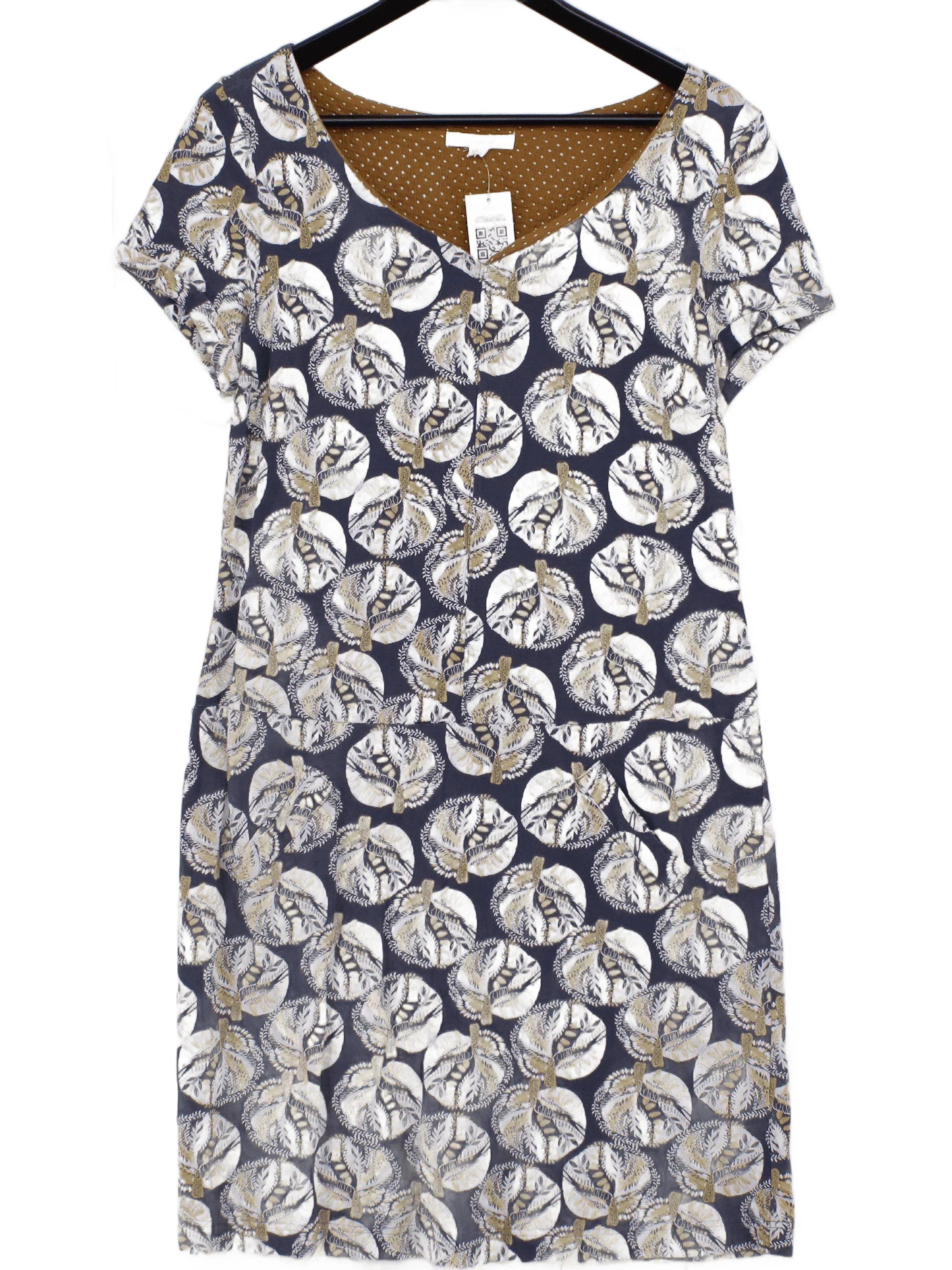 White Stuff T-Shirt Midi Dress UK12 in Multi