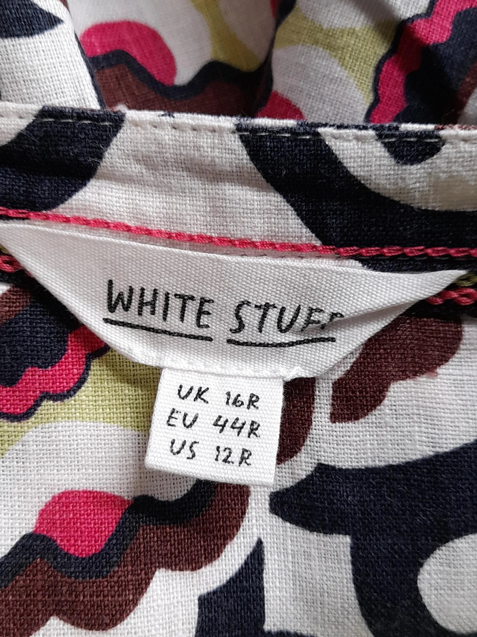 White Stuff T-Shirt Midi Dress UK16 in Multi - Image 5