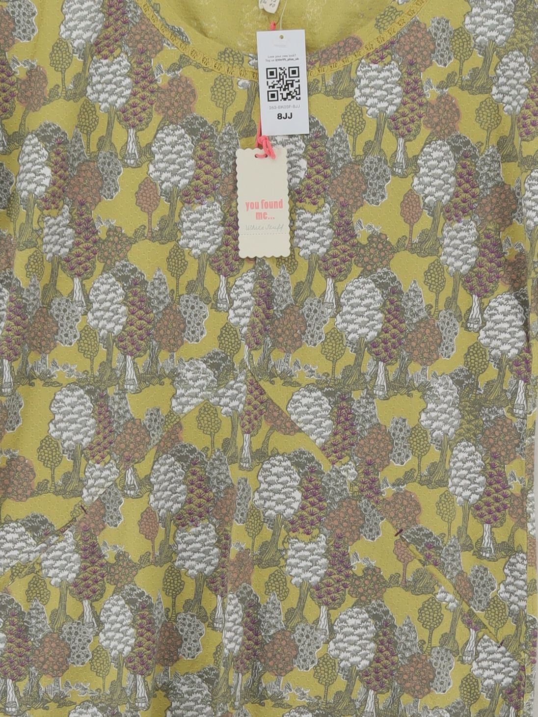 White Stuff T-Shirt Mini Dress UK12 in Yellow - Image 3