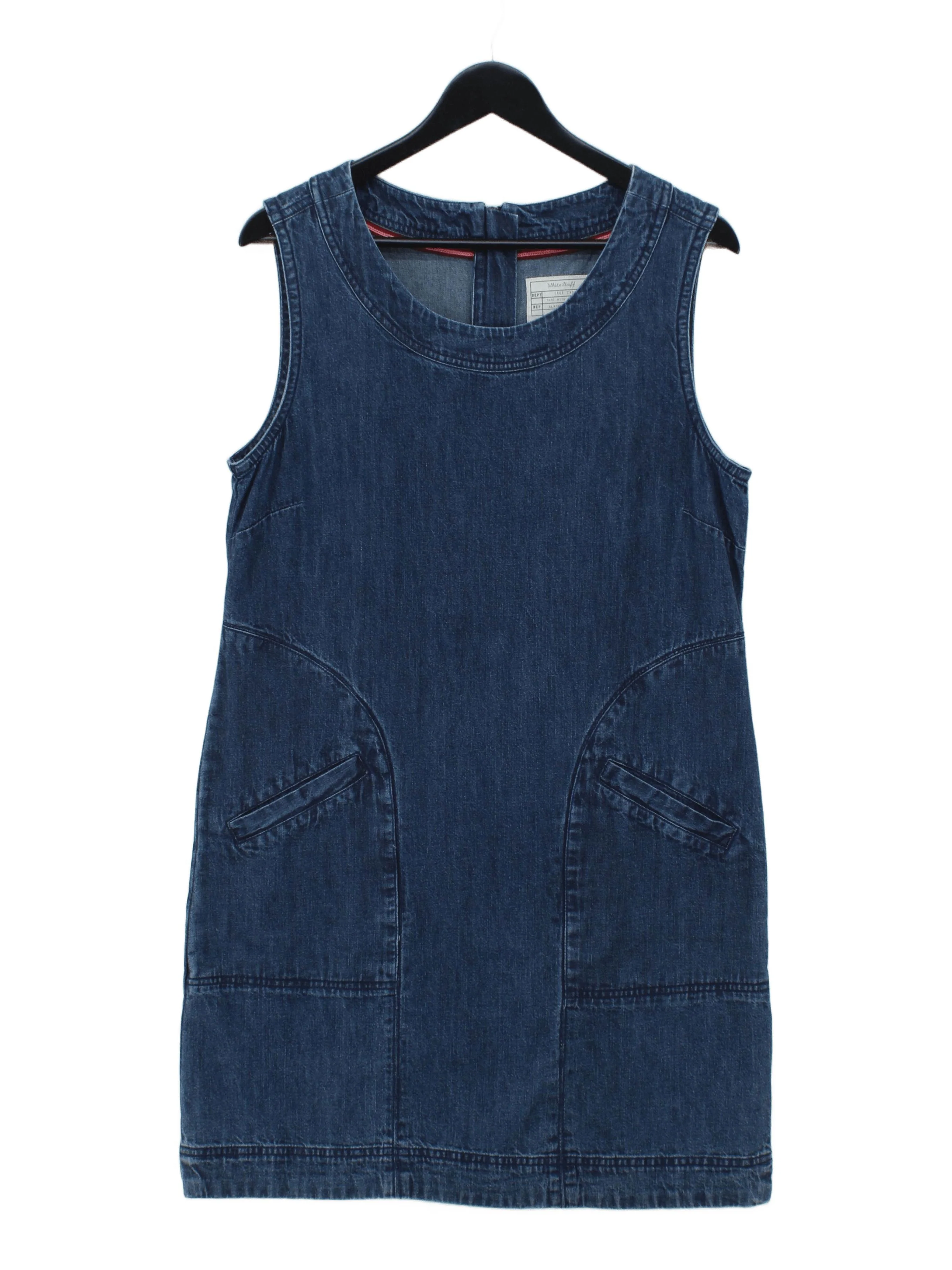 White Stuff Tank Mini Dress UK12 in Blue