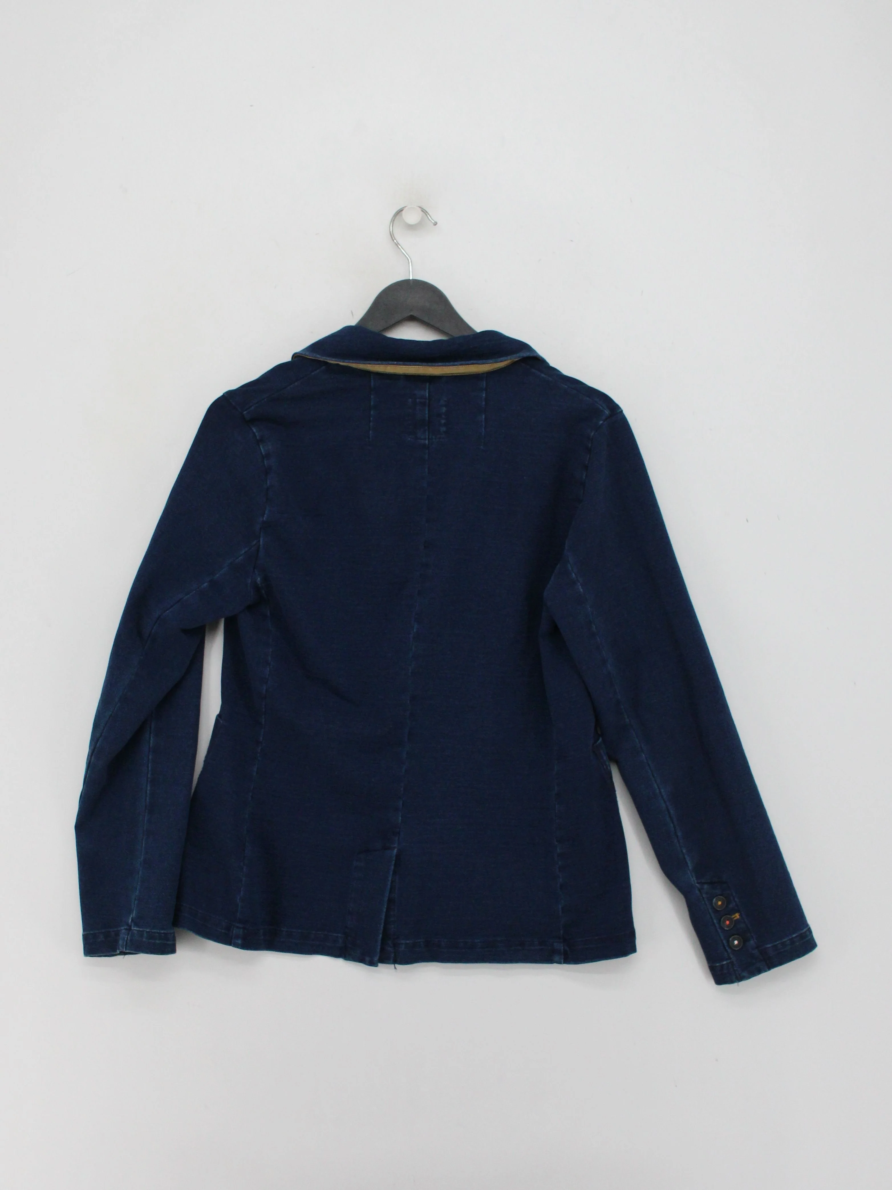 White Stuff Women's Blazer UK 10 Blue Cotton with Polyester Overcoat - Image 2