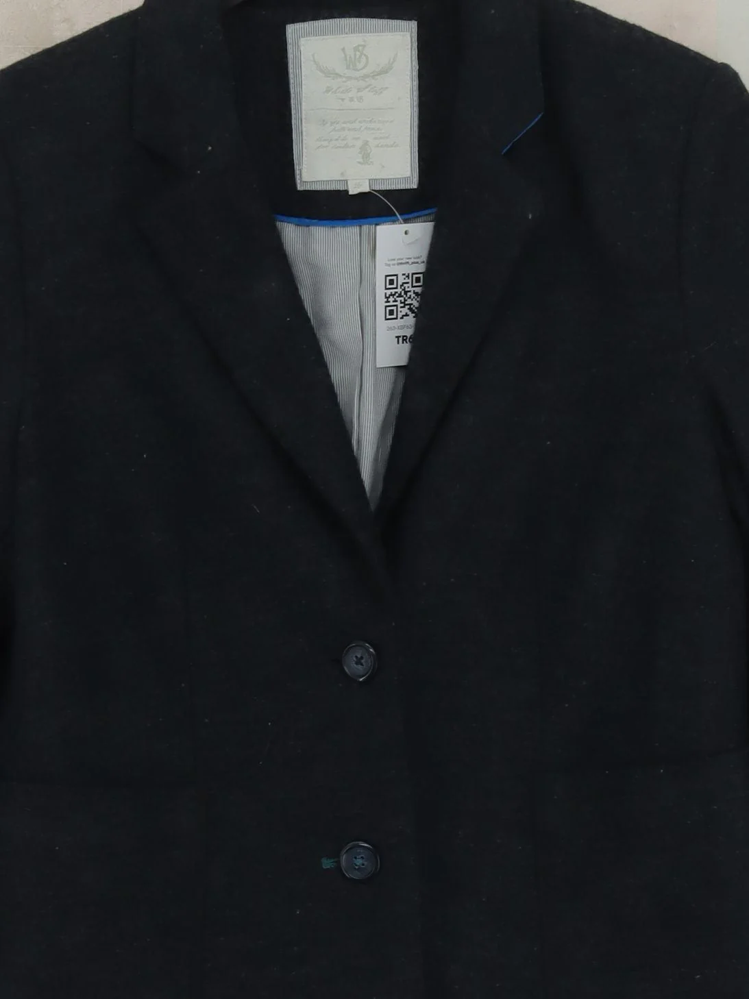 White Stuff Women's Blazer UK 14 Grey Wool with Polyester, Viscose Overcoat - Image 3