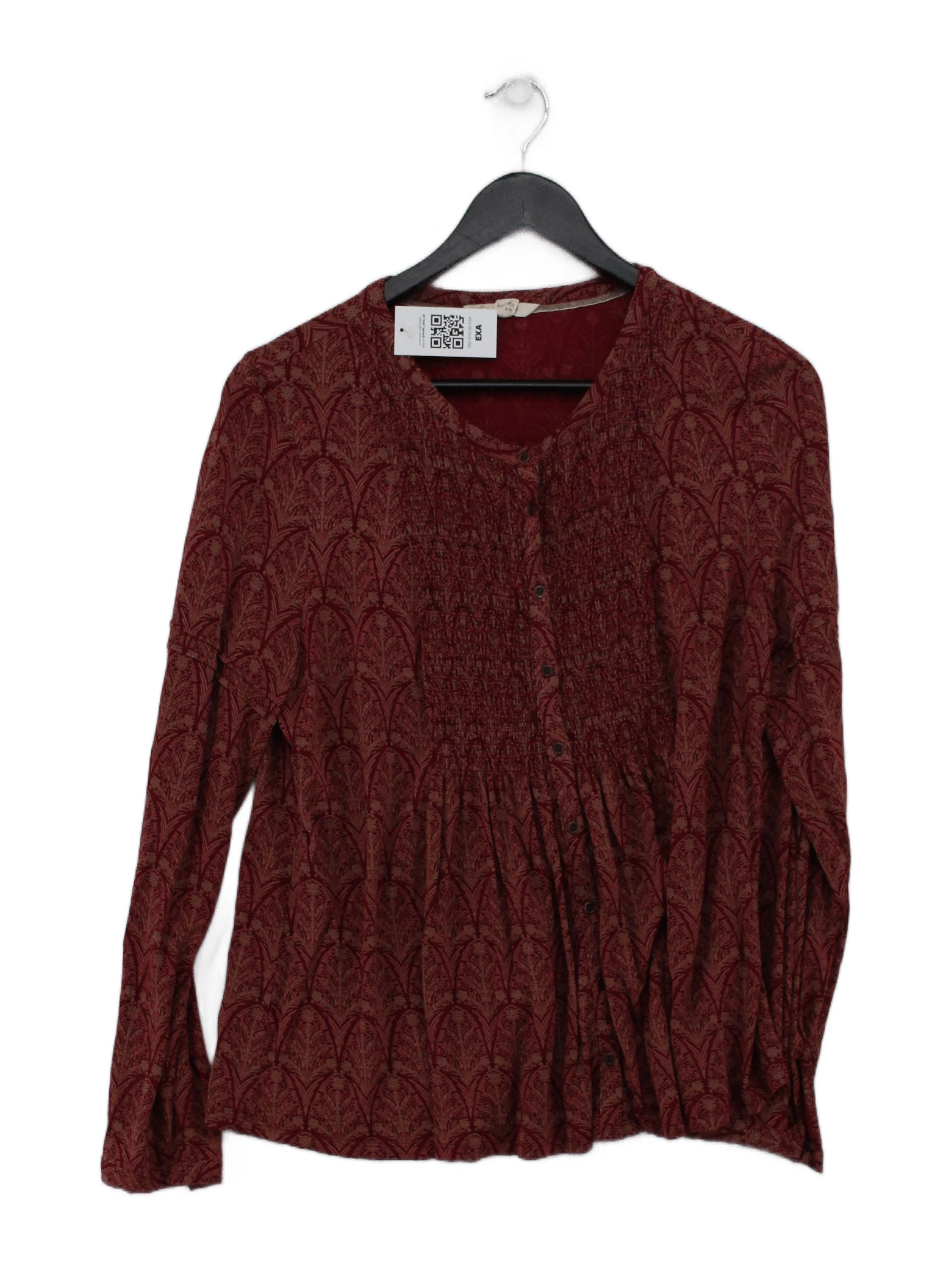 White Stuff Women's Blouse M Red 100% Lyocell Modal Basic
