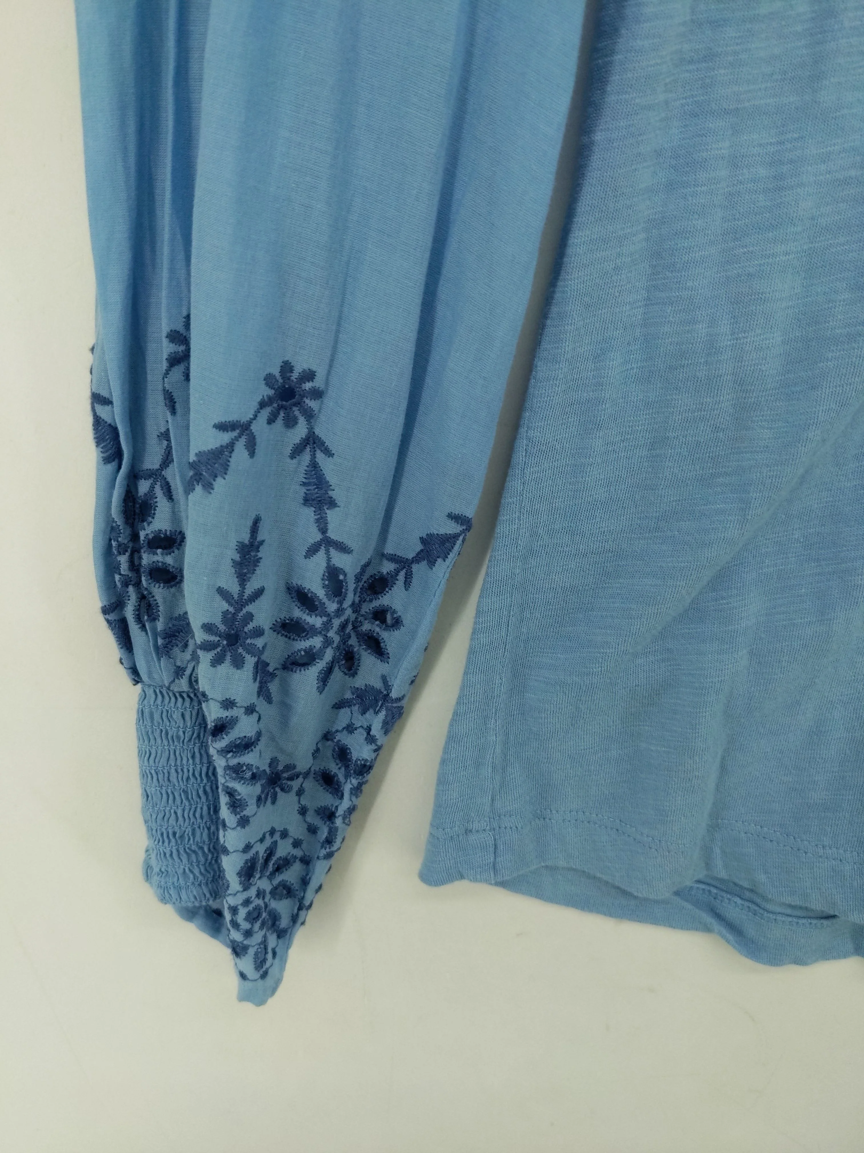 White Stuff Women's Blouse UK 10 Blue Cotton with Lyocell Modal, Polyester Basic - Image 4