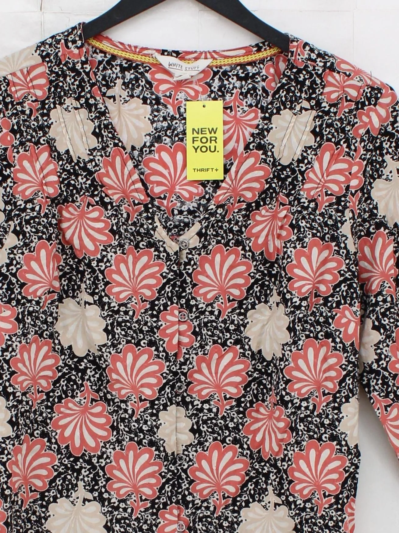 White Stuff Women's Blouse UK 10 Multi 100% Cotton Basic - Image 3