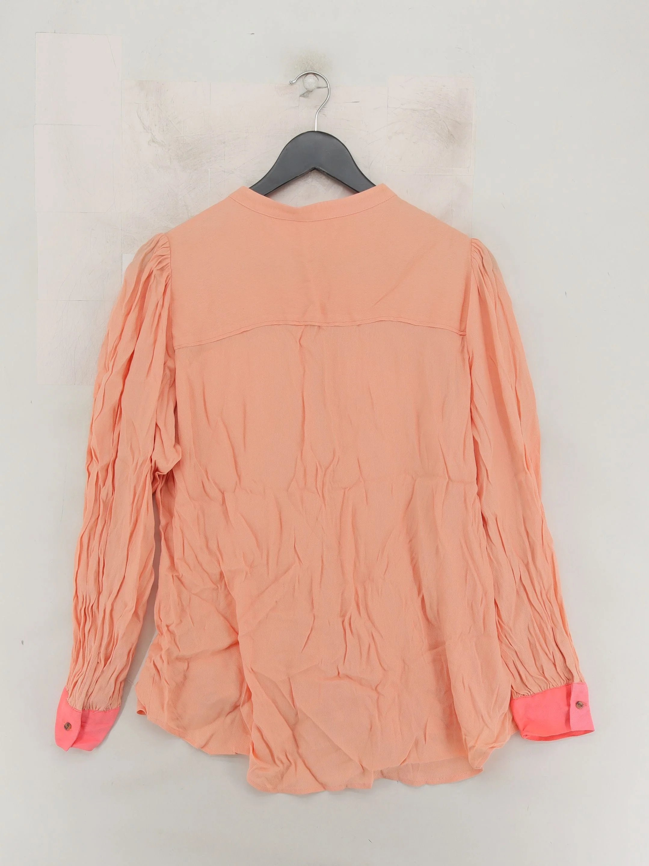 White Stuff Women's Blouse UK 14 Pink 100% Viscose Long Sleeve Collared Basic - Image 2