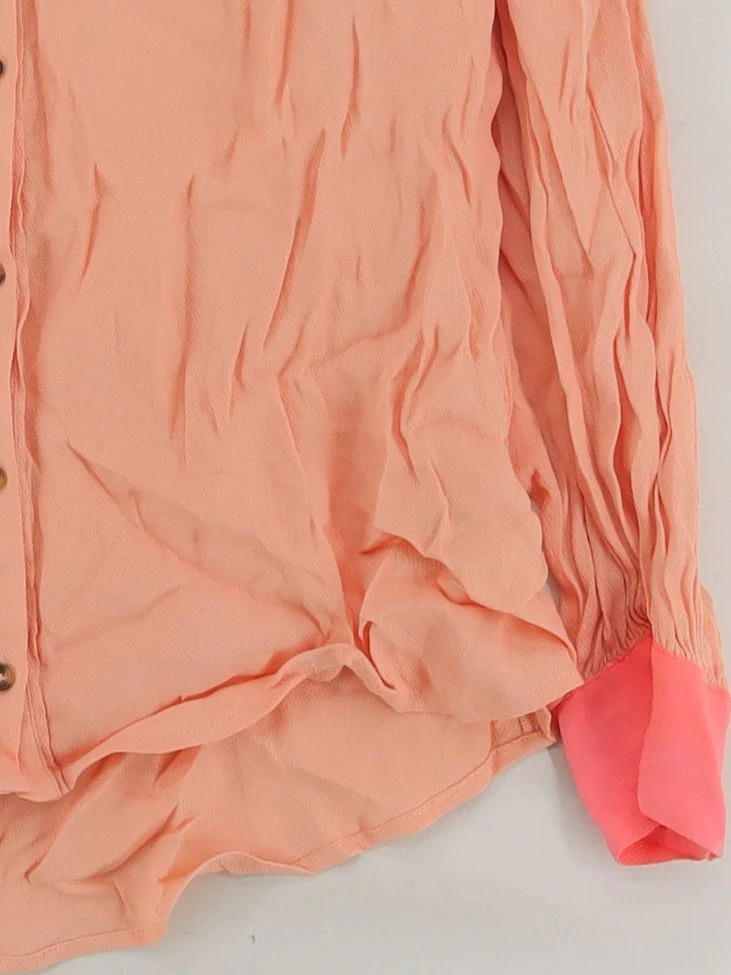 White Stuff Women's Blouse UK 14 Pink 100% Viscose Long Sleeve Collared Basic - Image 4