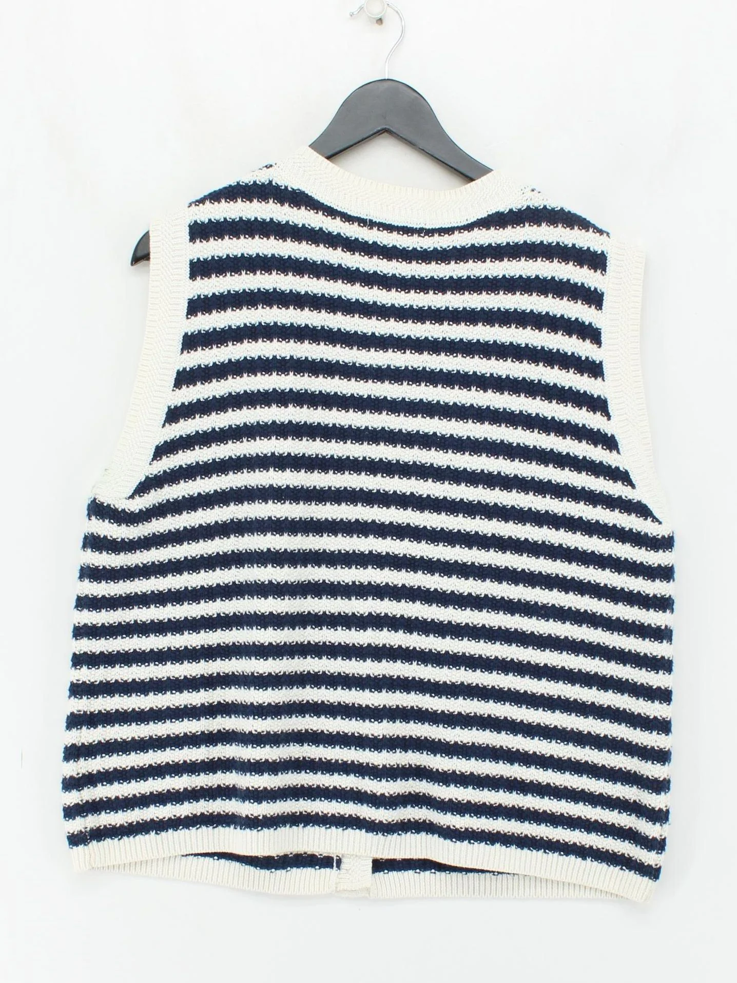 White Stuff Women's Cardigan L Multi Striped 100% Cotton Round Neck Cardigan - Image 2