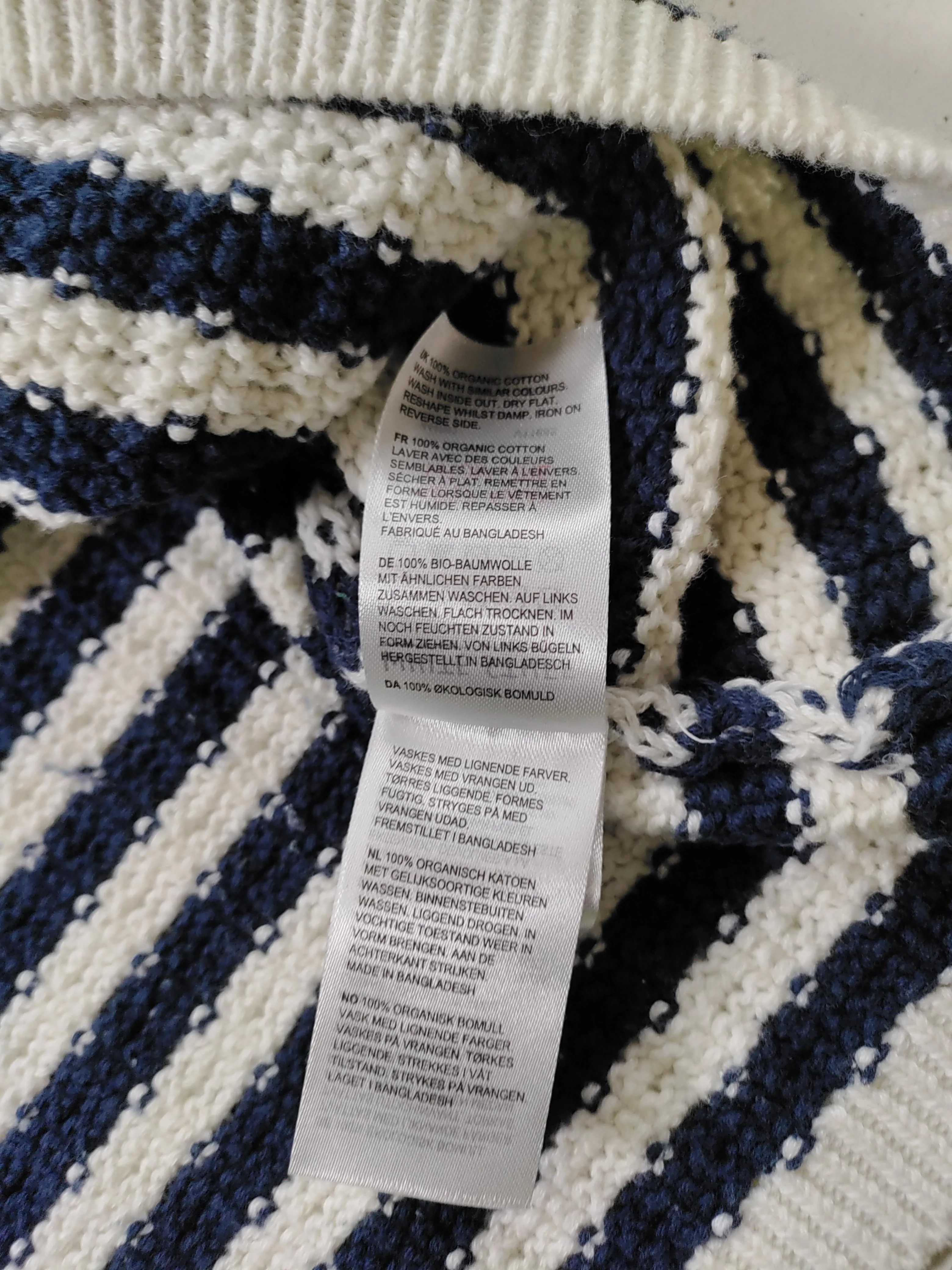White Stuff Women's Cardigan L Multi Striped 100% Cotton Round Neck Cardigan - Image 6