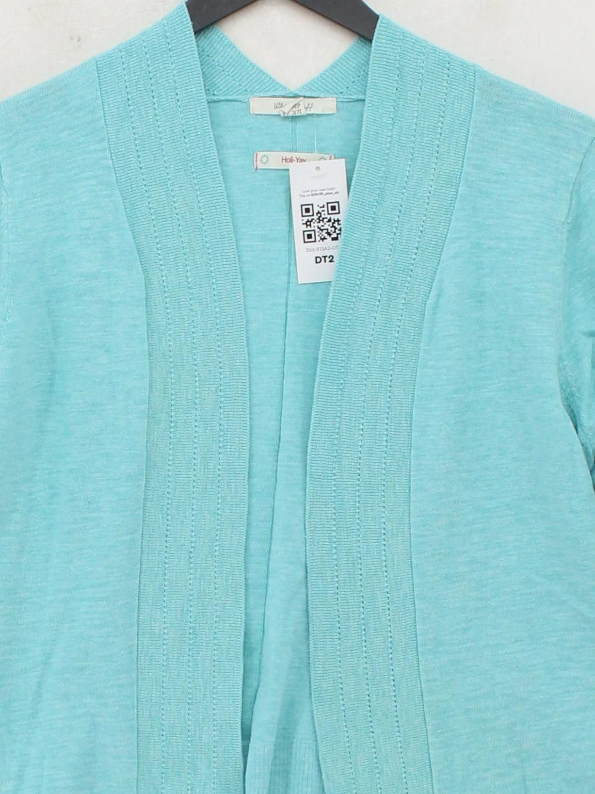 White Stuff Women's Cardigan S Blue 100% Cotton V-Neck Cardigan - Image 3