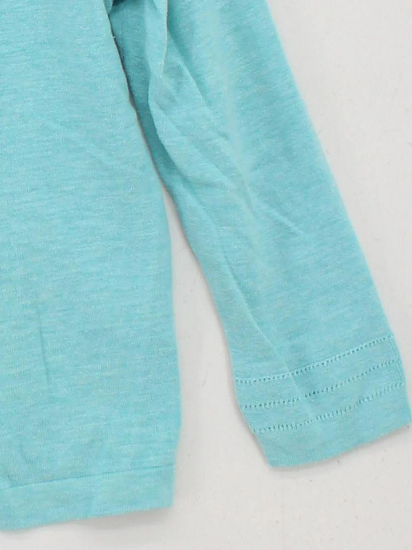 White Stuff Women's Cardigan S Blue 100% Cotton V-Neck Cardigan - Image 4