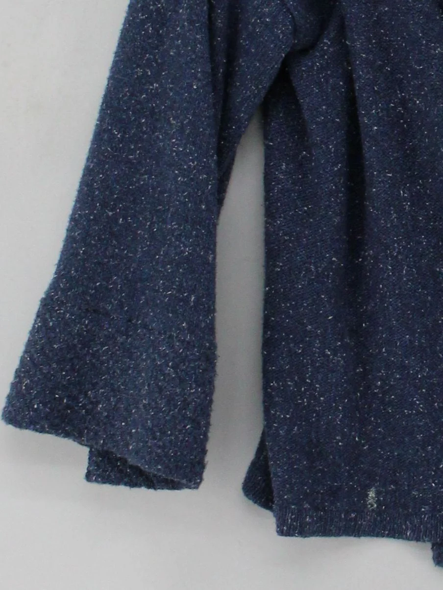 White Stuff Women's Cardigan S Blue Cotton with Silk V-Neck Cardigan - Image 4