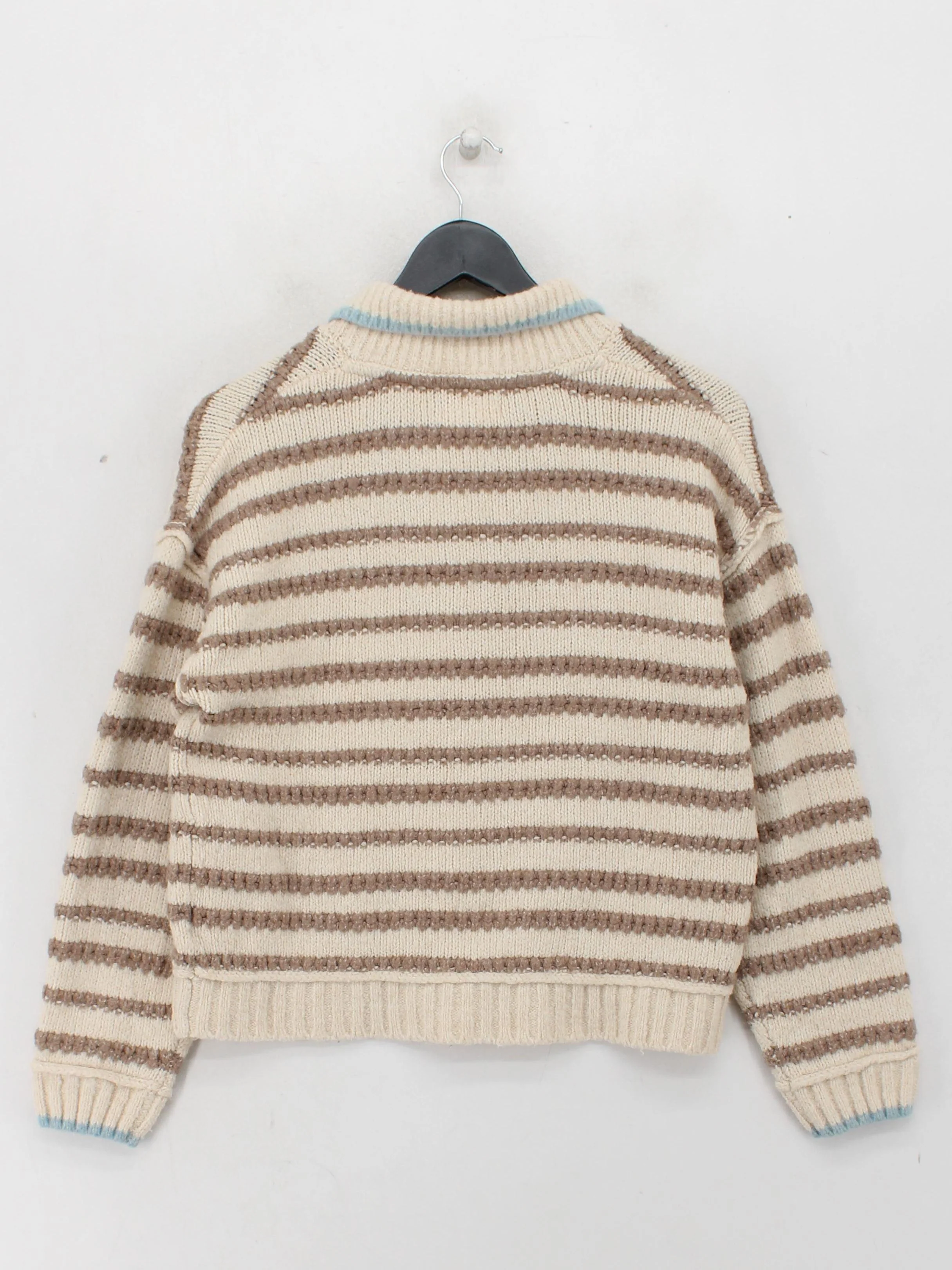 White Stuff Women's Cardigan UK 10 Cream Polyester with Wool, Acrylic Cardigan - Image 2