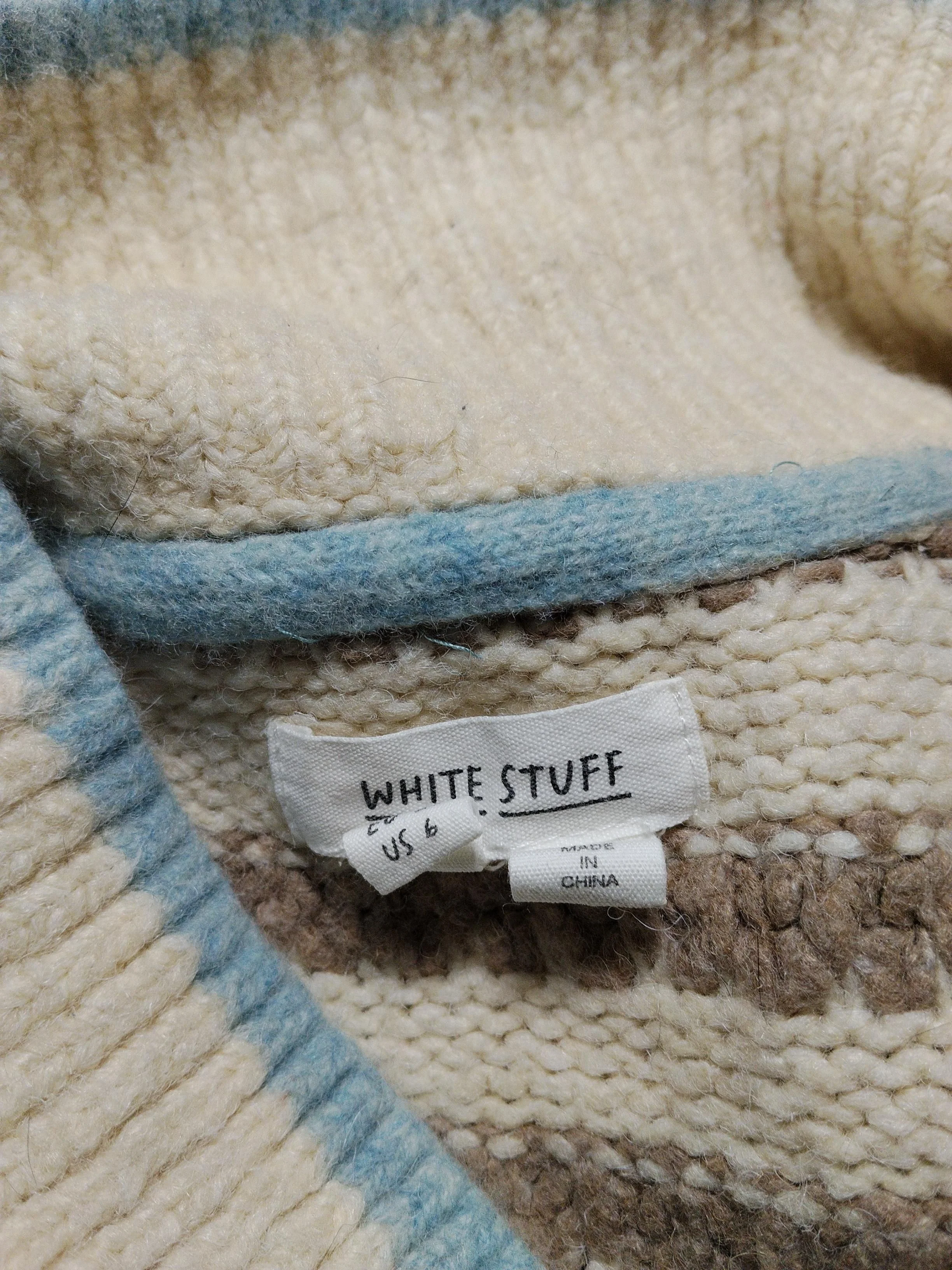 White Stuff Women's Cardigan UK 10 Cream Polyester with Wool, Acrylic Cardigan - Image 5