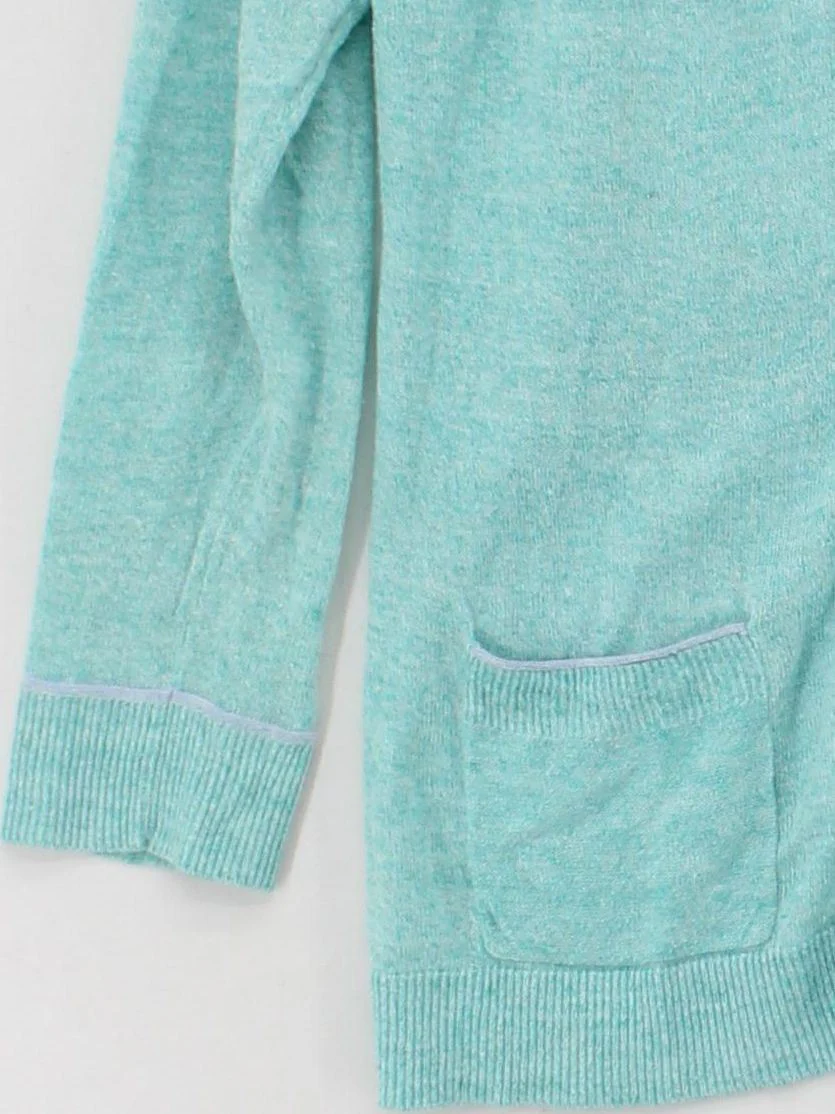 White Stuff Women's Cardigan UK 10 Green Linen with Cotton V-Neck Cardigan - Image 4