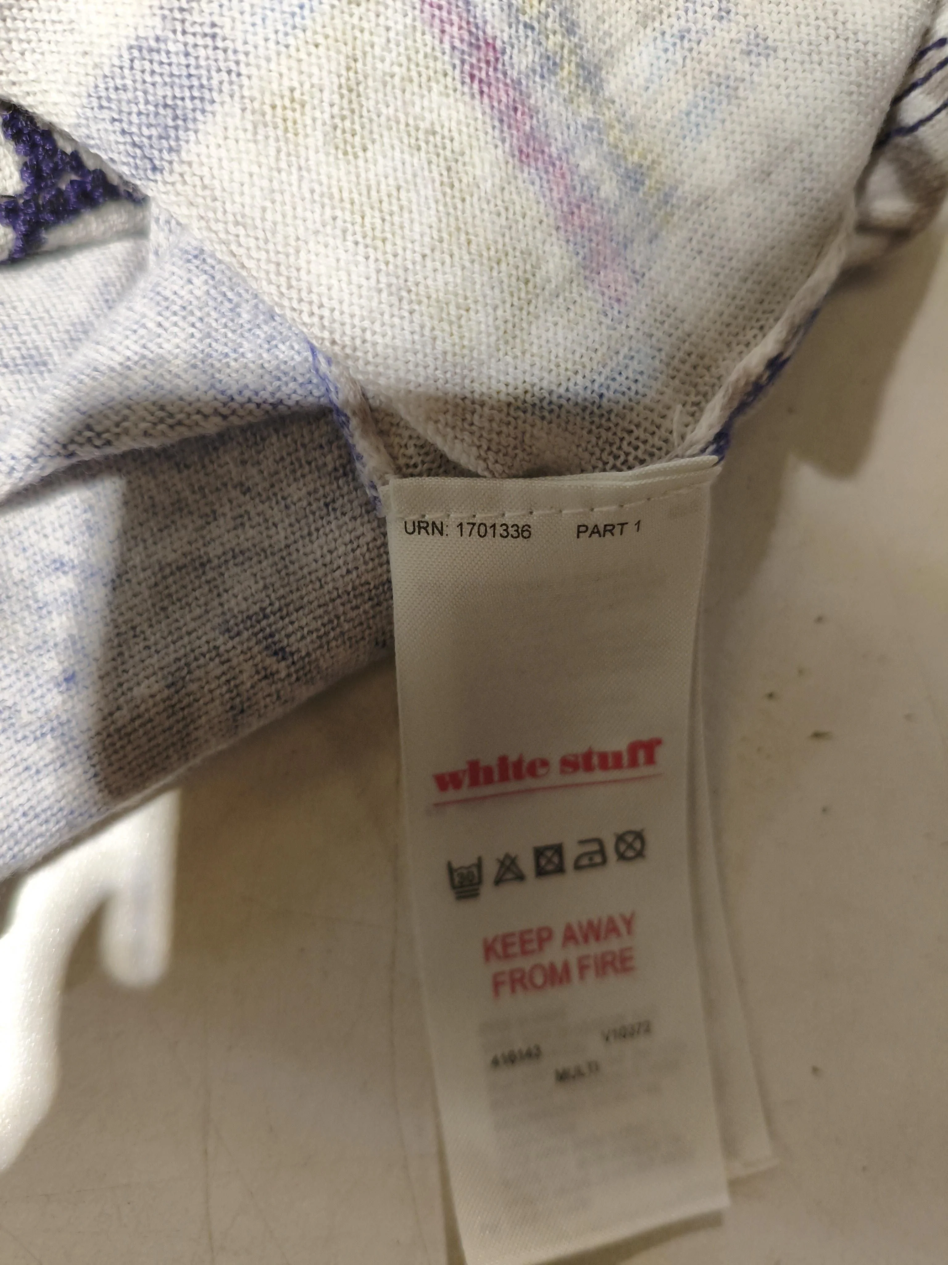 White Stuff Women's Cardigan UK 10 Multi 100% Cotton V-Neck Cardigan - Image 6