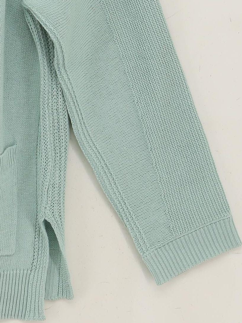 White Stuff Women's Cardigan UK 12 Blue Cotton with Linen V-Neck Cardigan - Image 4