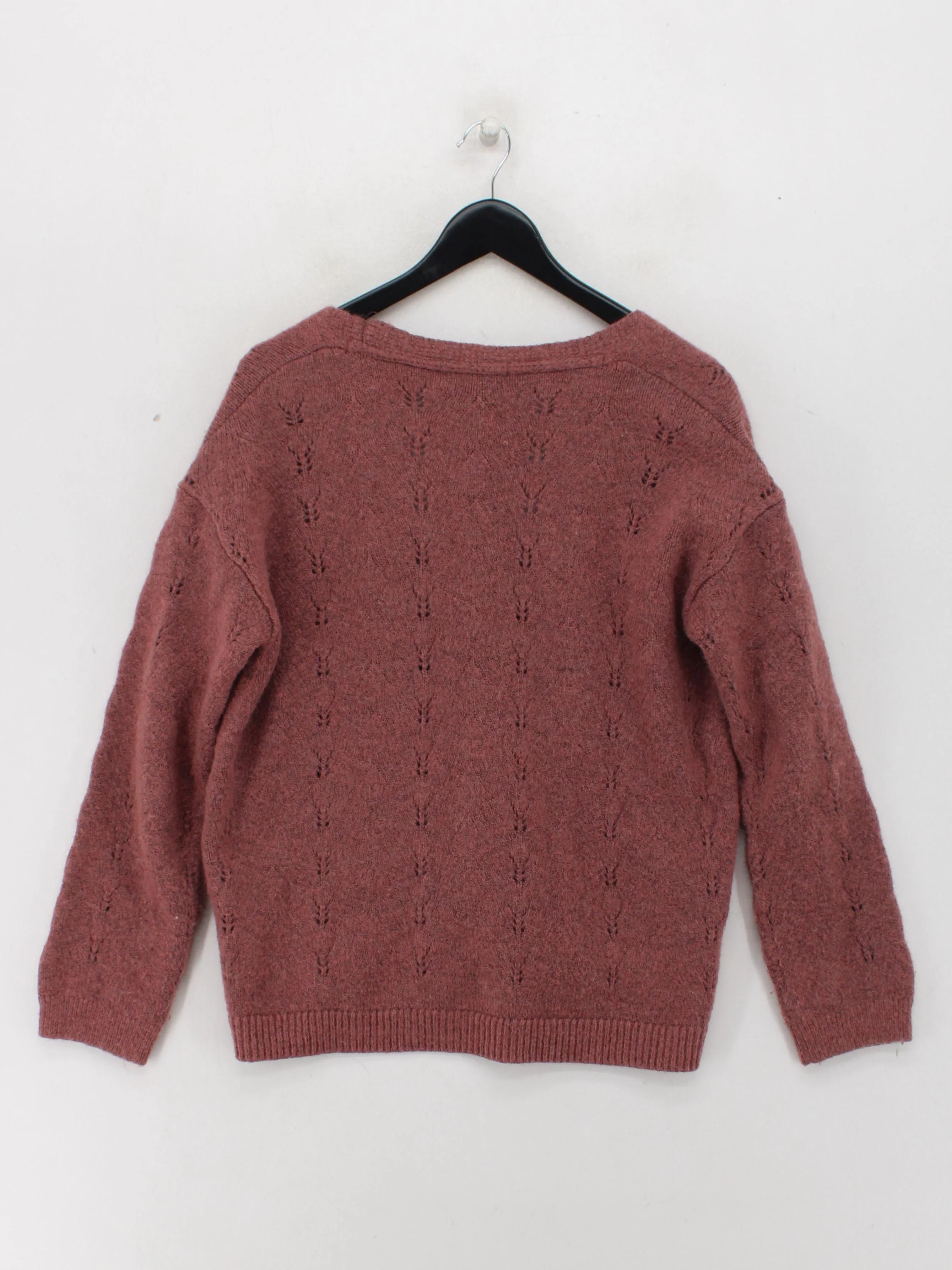 White Stuff Women's Cardigan UK 12 Pink Acrylic with Polyester, Wool Cardigan - Image 2