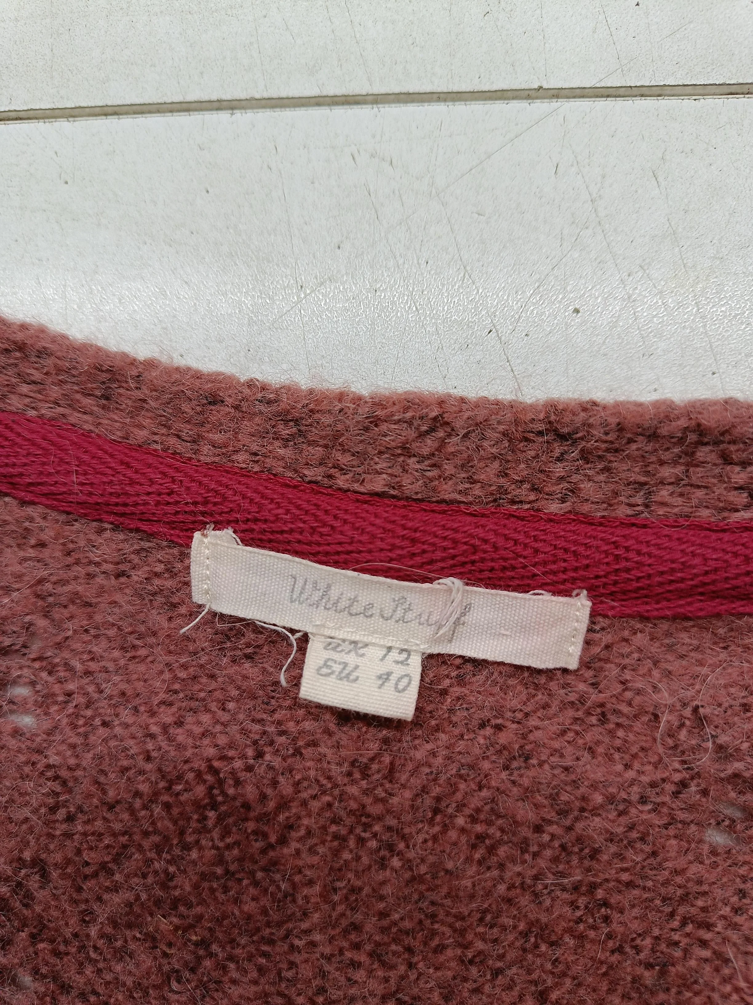 White Stuff Women's Cardigan UK 12 Pink Acrylic with Polyester, Wool Cardigan - Image 6