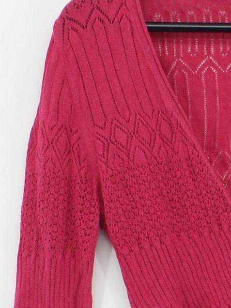White Stuff Women's Cardigan UK 12 Pink Cotton with Lyocell Modal Cardigan - Image 4