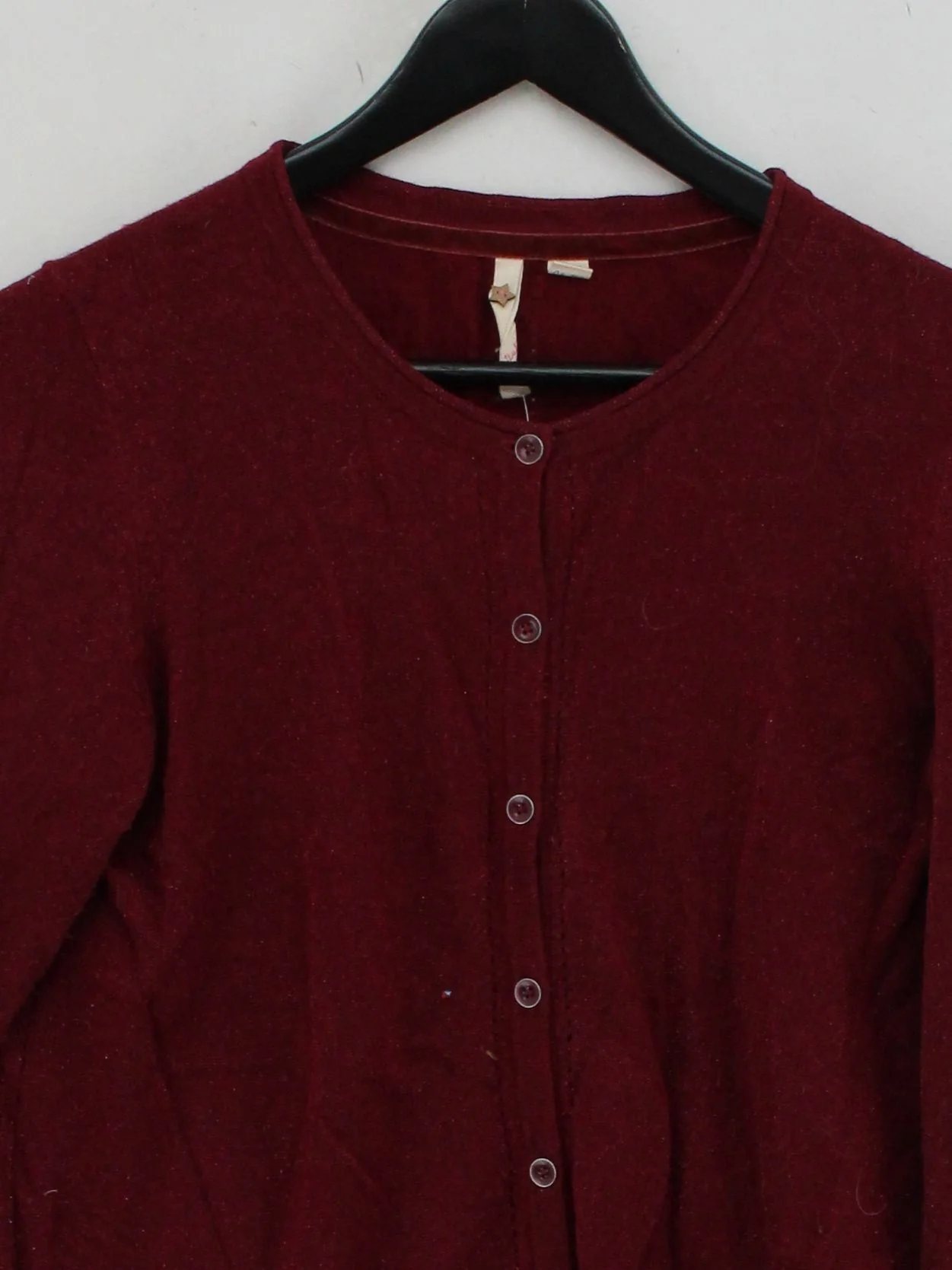White Stuff Women's Cardigan UK 12 Red 100% Other Round Neck Cardigan - Image 3