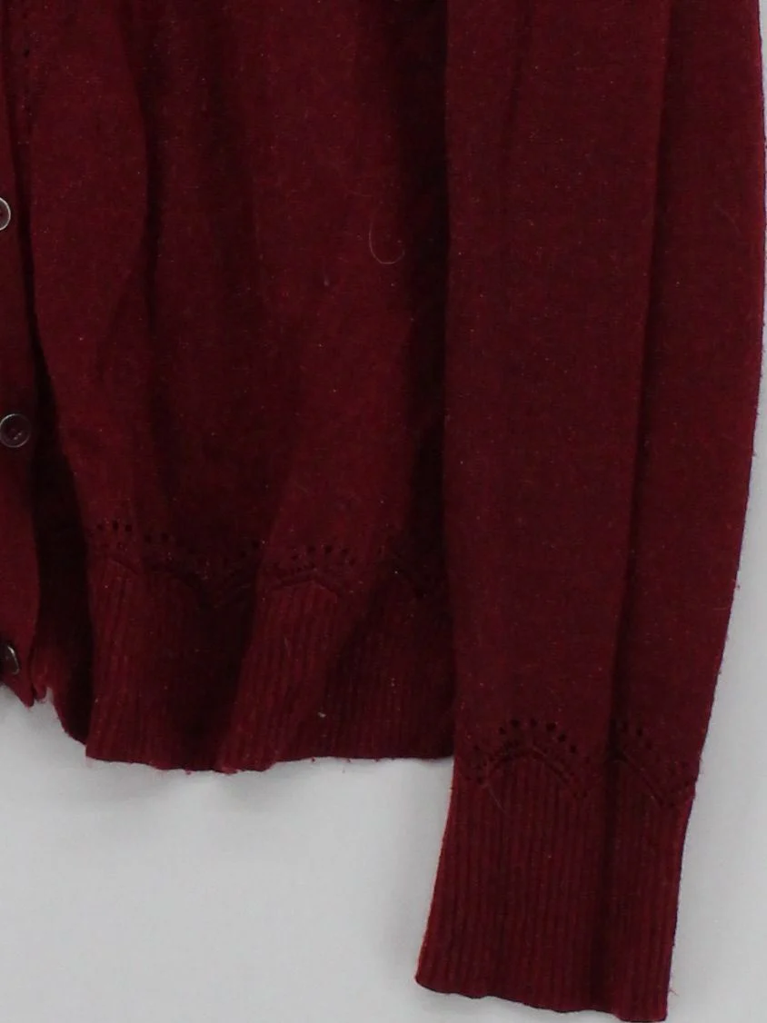 White Stuff Women's Cardigan UK 12 Red 100% Other Round Neck Cardigan - Image 4