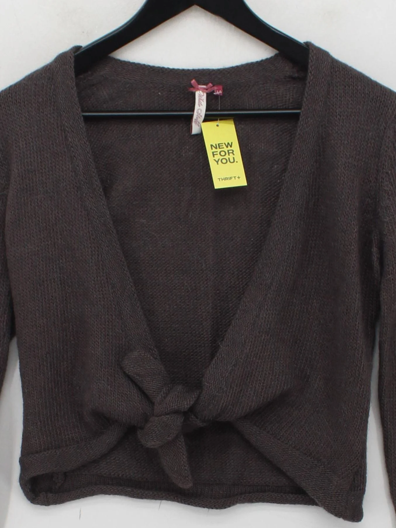 White Stuff Women's Cardigan UK 14 Brown Acrylic with Wool, Mohair Cardigan - Image 3