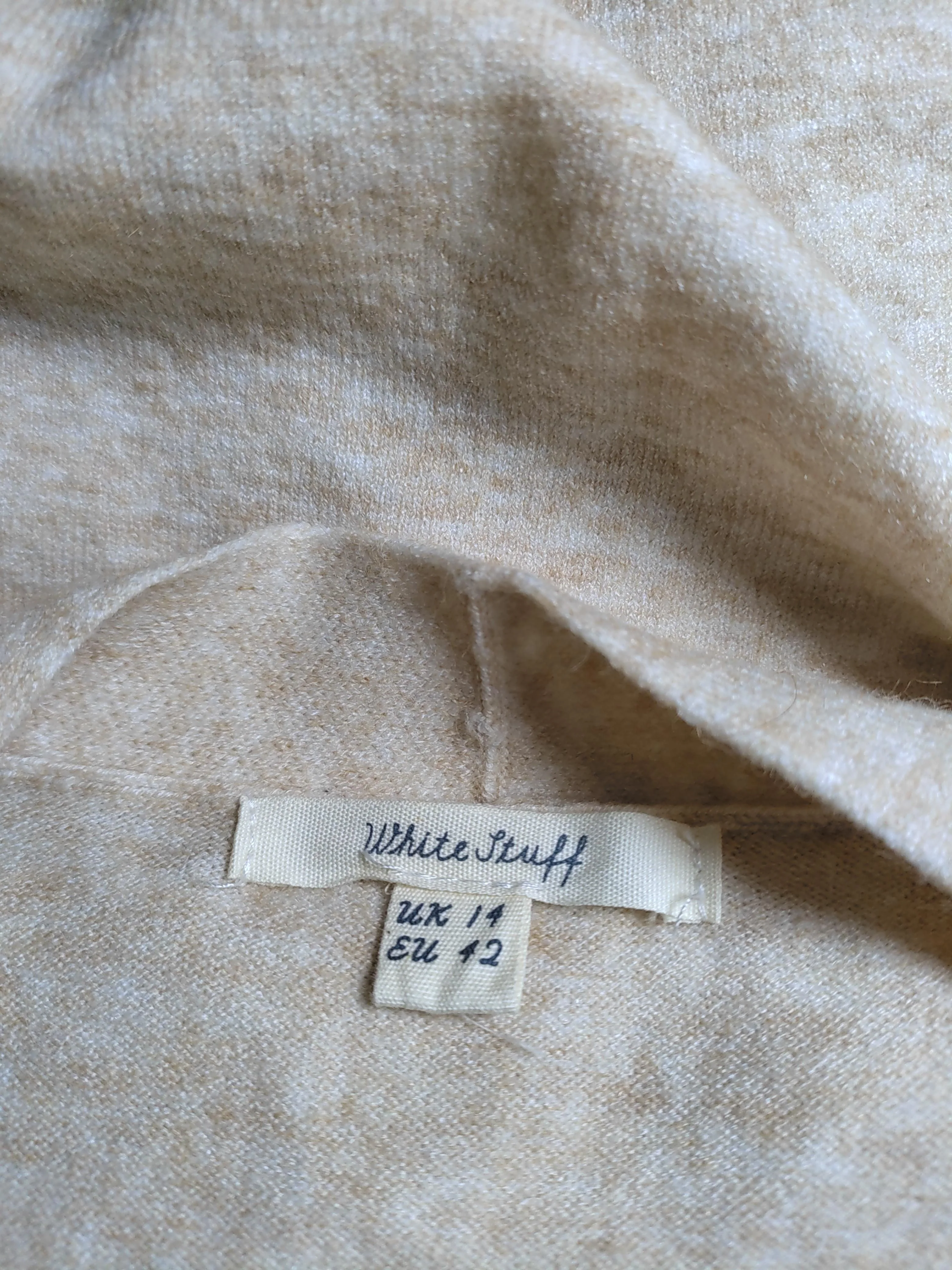 White Stuff Women's Cardigan UK 14 Cream Acrylic with Polyester, Nylon Cardigan - Image 5