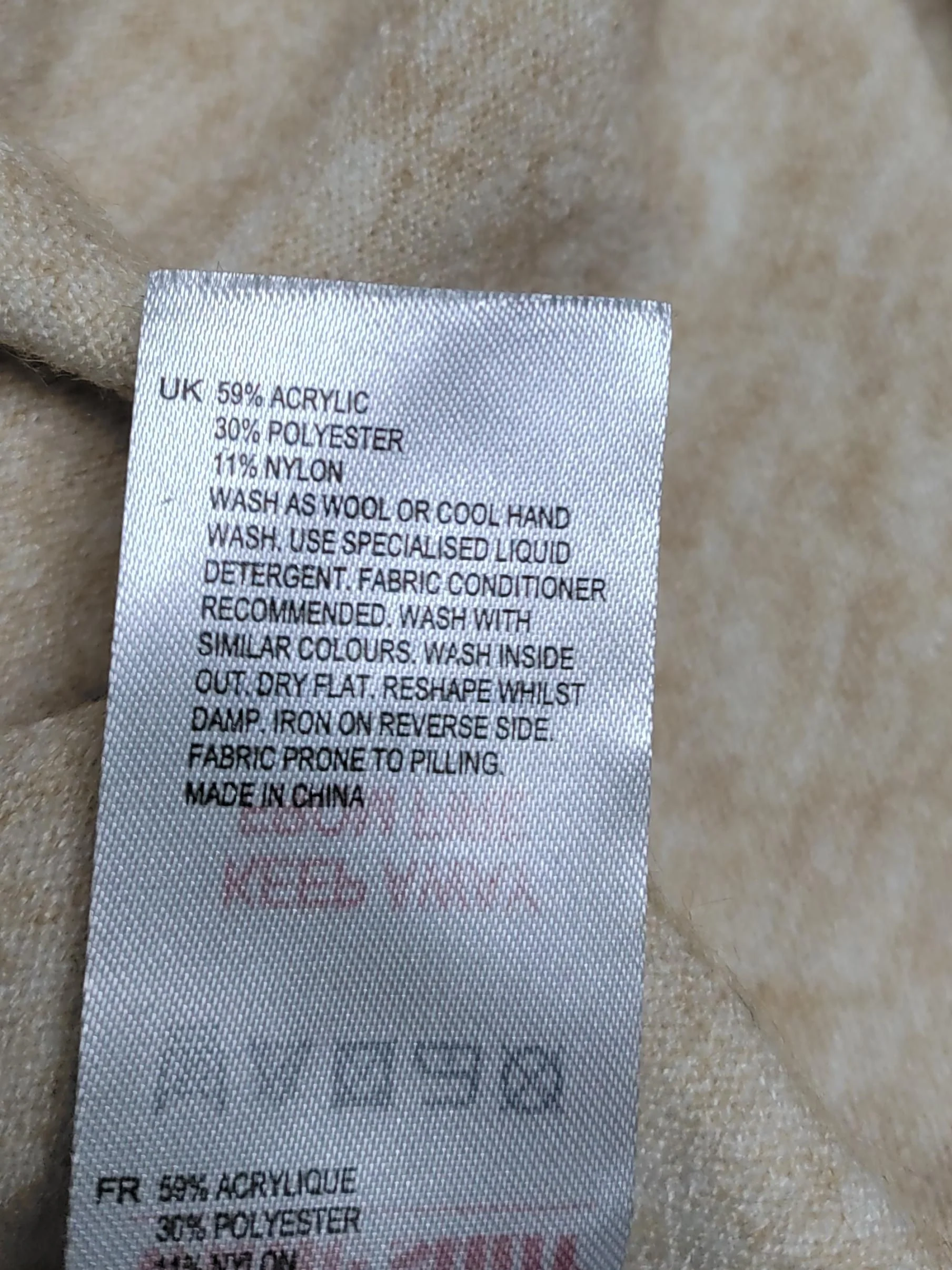 White Stuff Women's Cardigan UK 14 Cream Acrylic with Polyester, Nylon Cardigan - Image 6
