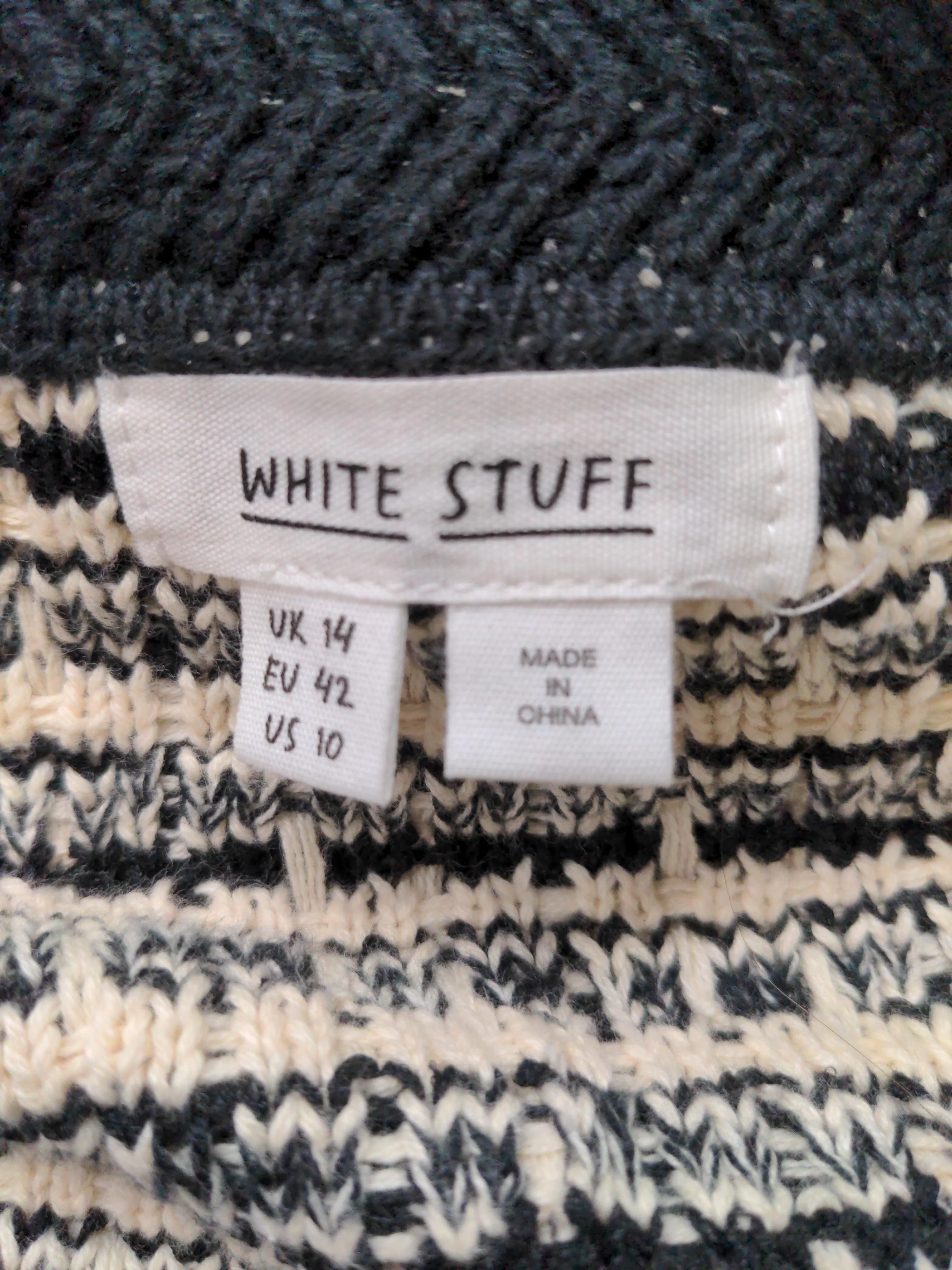 White Stuff Women's Cardigan UK 14 Multi Cotton with Nylon, Elastane Cardigan - Image 5