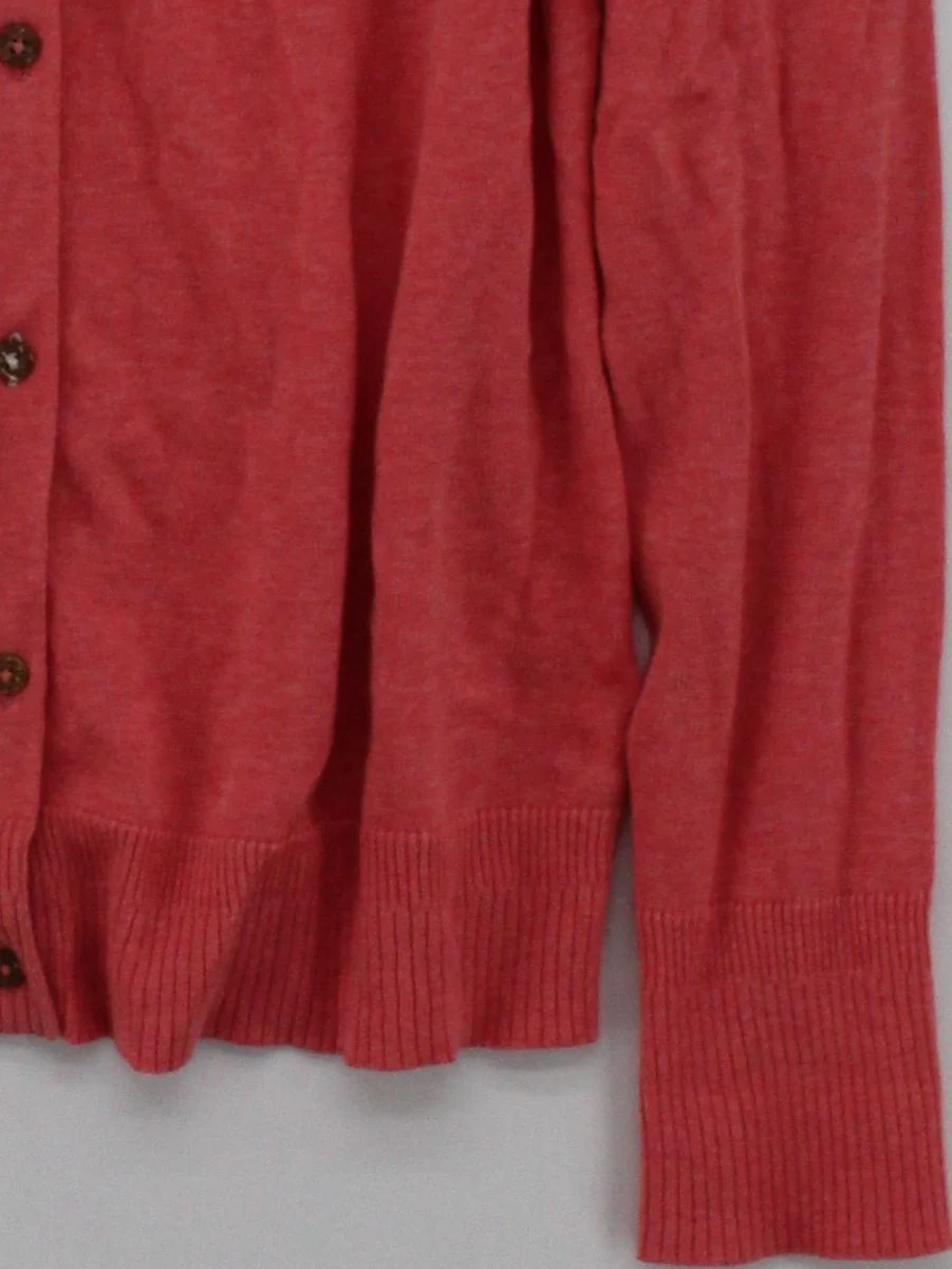 White Stuff Women's Cardigan UK 16 Pink 100% Cotton Round Neck Cardigan - Image 4